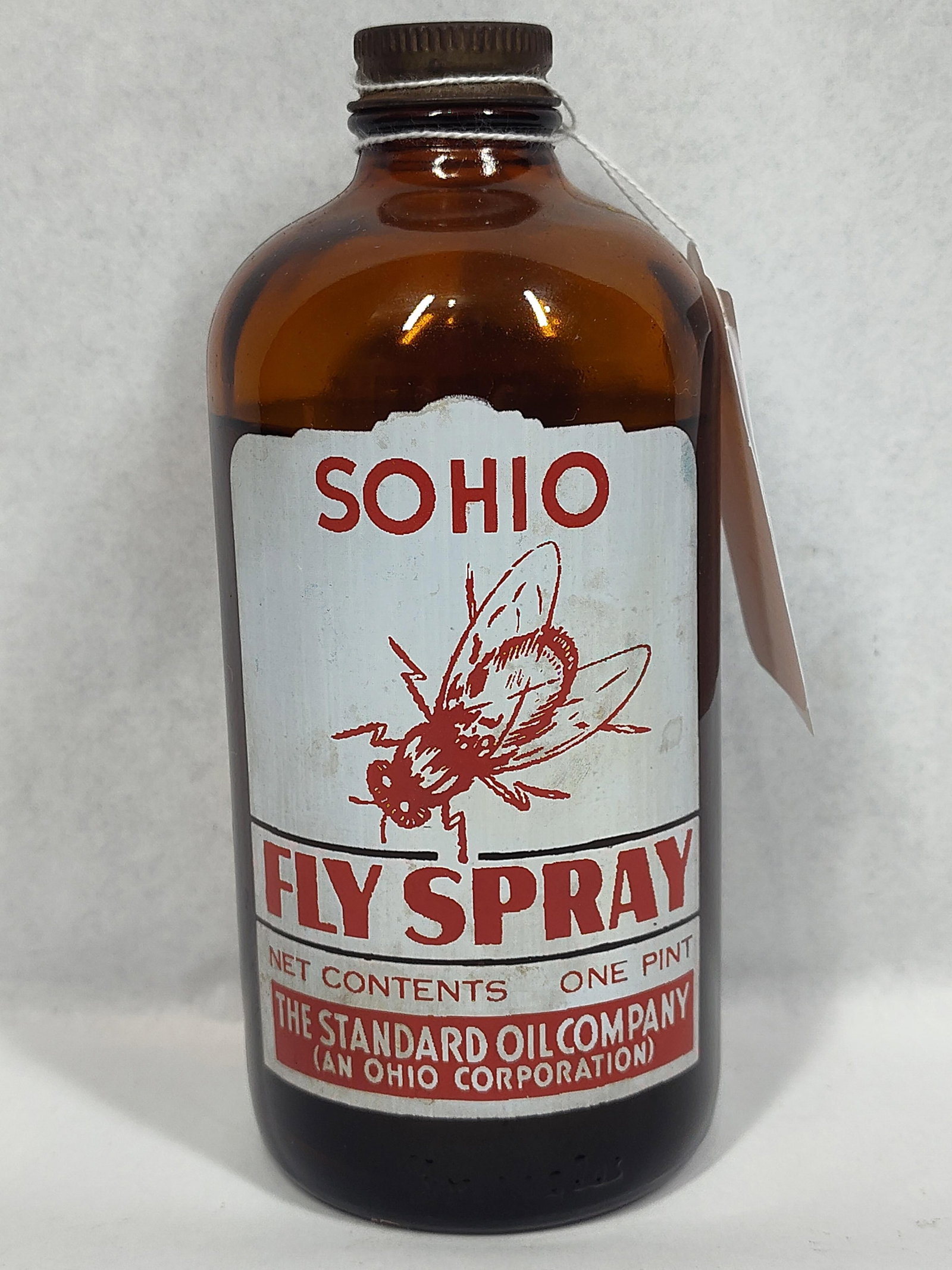 SOHIO Fly Spray Amber Glass Bottle (1 of 3)