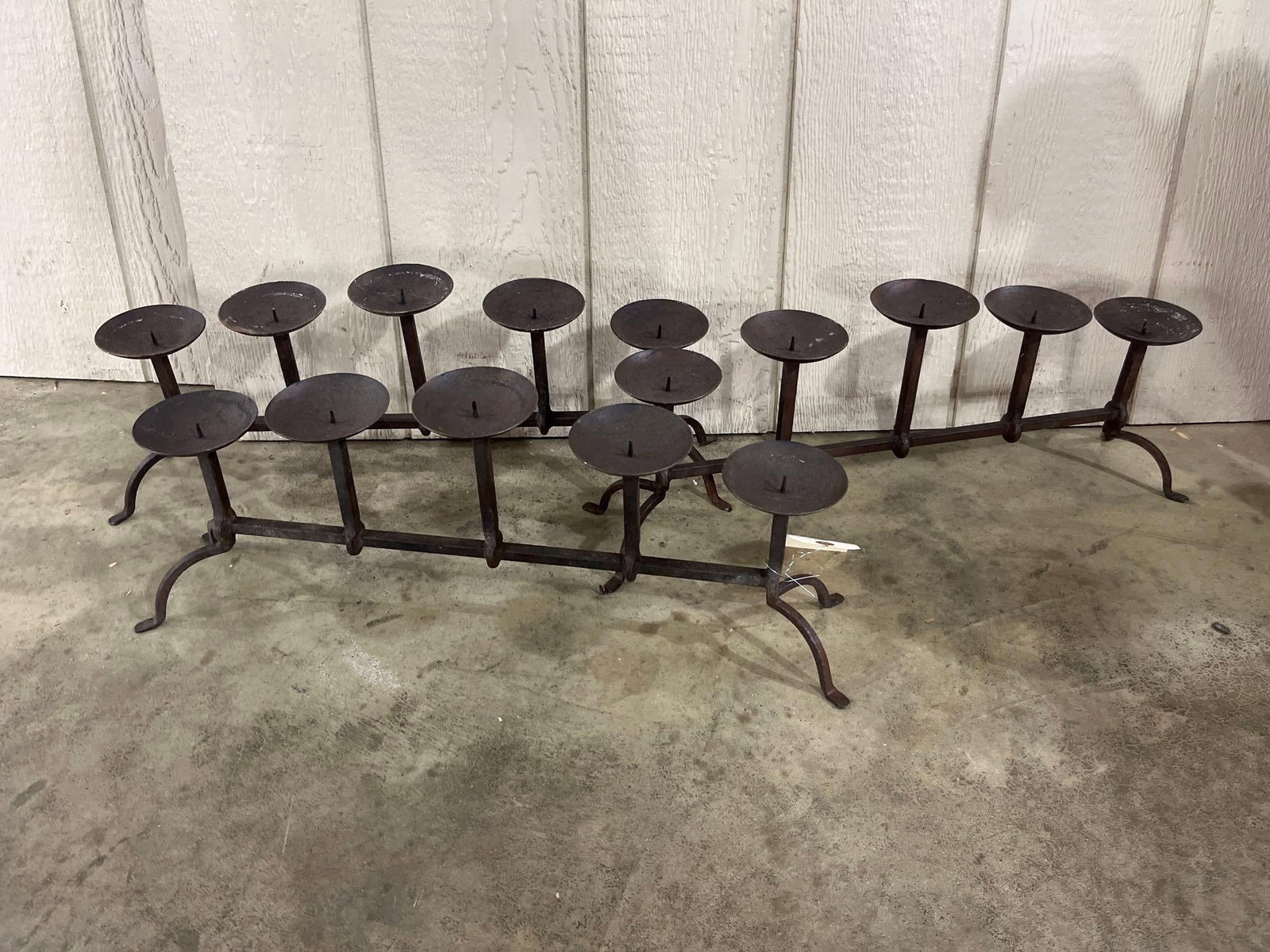 Three Wrought Iron Pricket Candelabras (1 of 4)