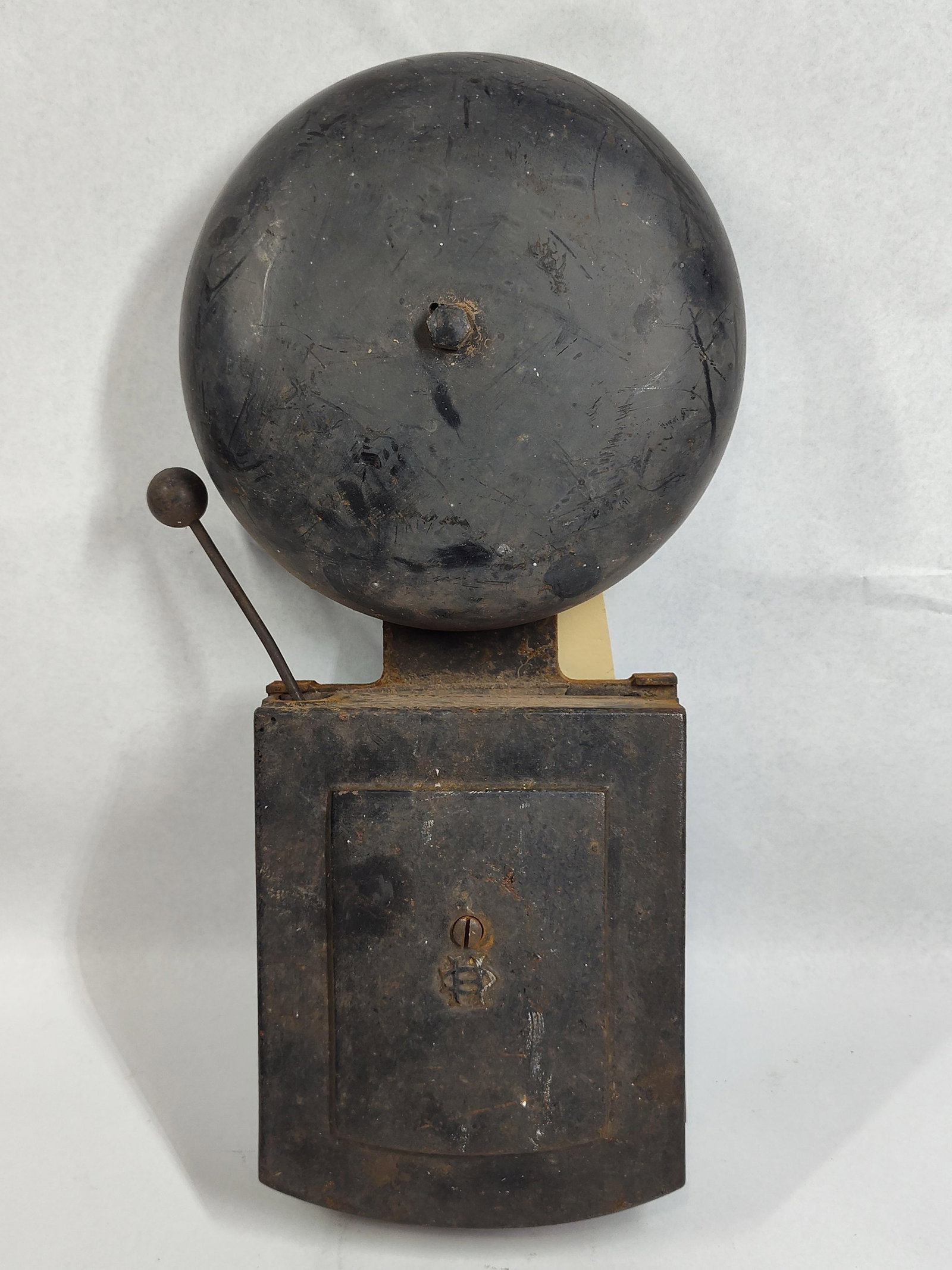 Holtzer-Cabot Type S Industrial DC Bell: This industrial electromechanical signal bell was manufactured by The Holtzer-Cabot Electric Co. of Boston and Chicago. The unit features a heavy cast iron housing with a large circular metal gong