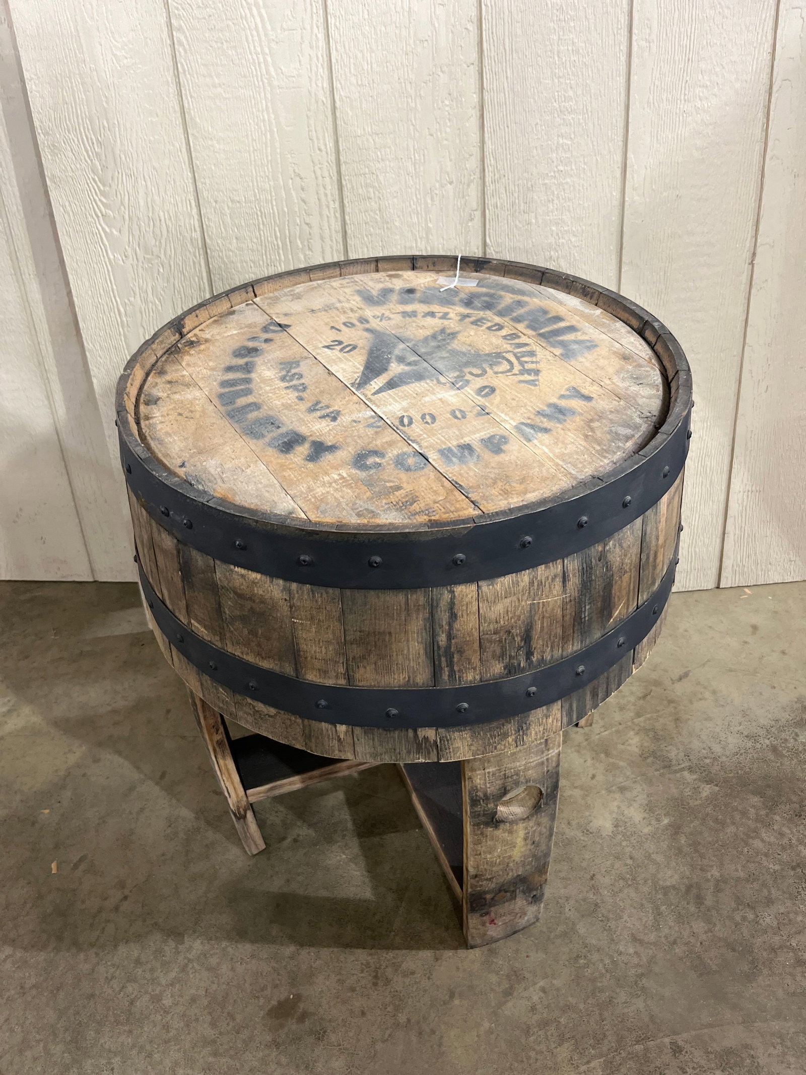 Va. Distillery Oak Barrel Side Table (1 of 3)