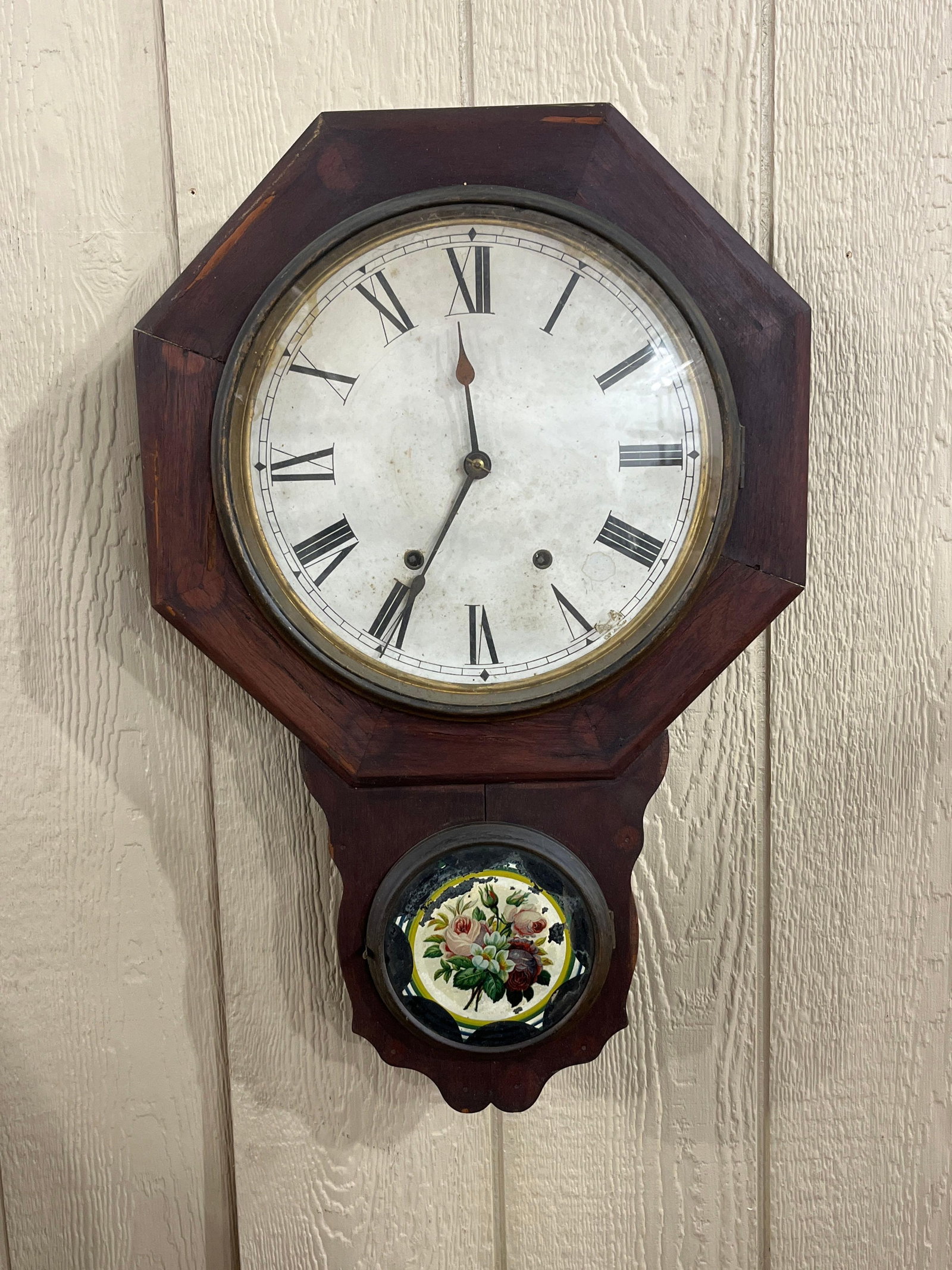 Late 19th C. US Octagon Regulator Clock (1 of 4)