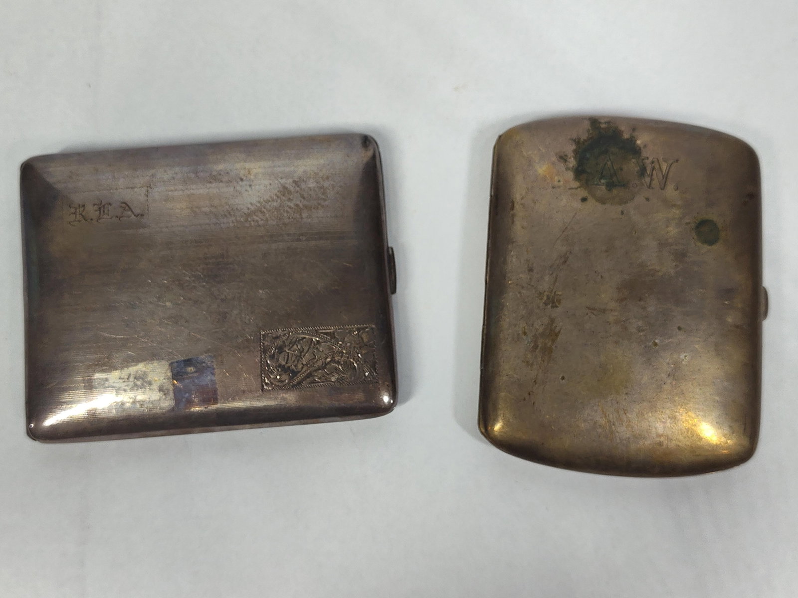 Pair Silver Plated Cigarette Cases (1 of 7)