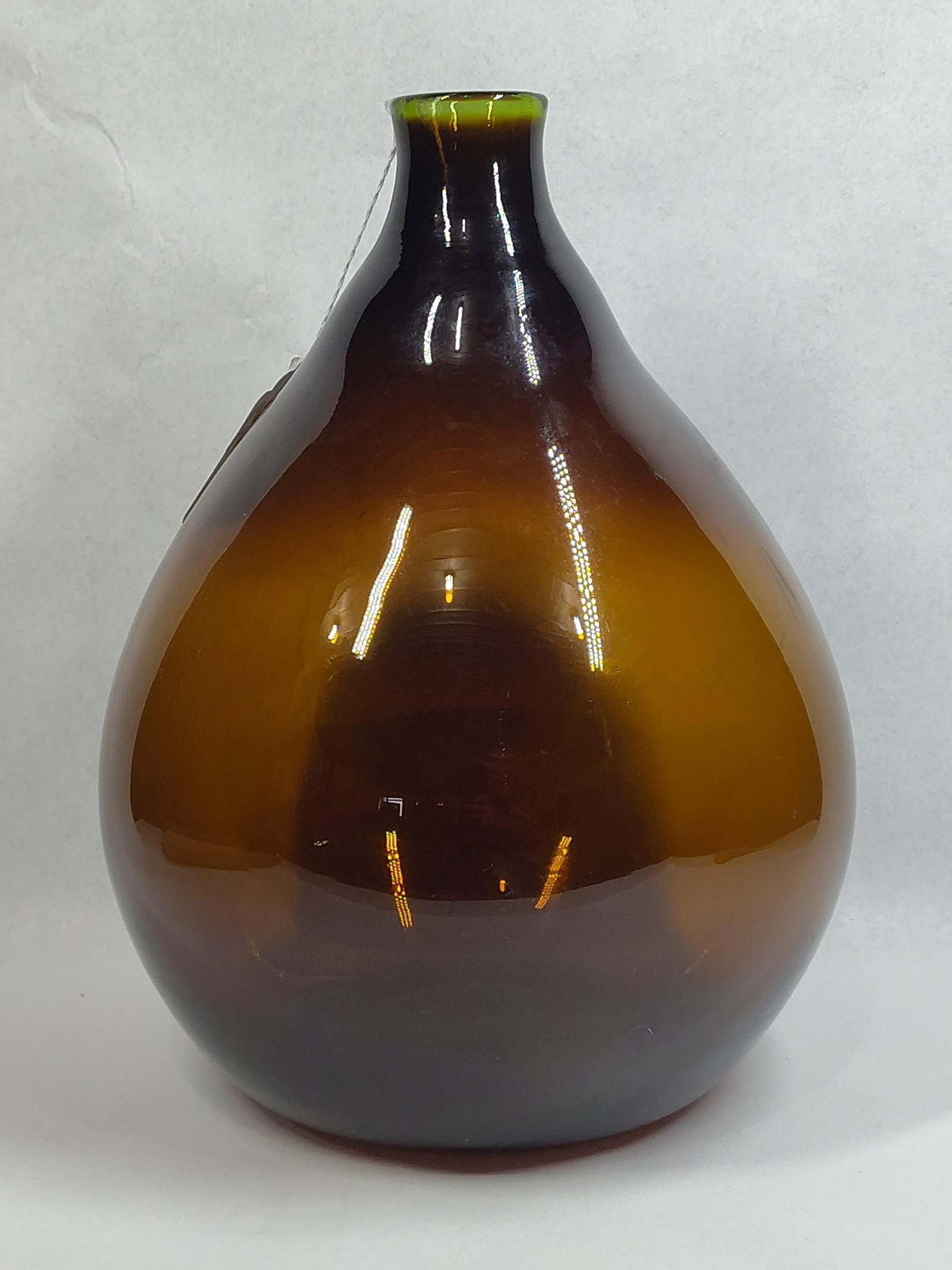 Hand-Blown Amber Glass Demijohn Bottle (1 of 5)