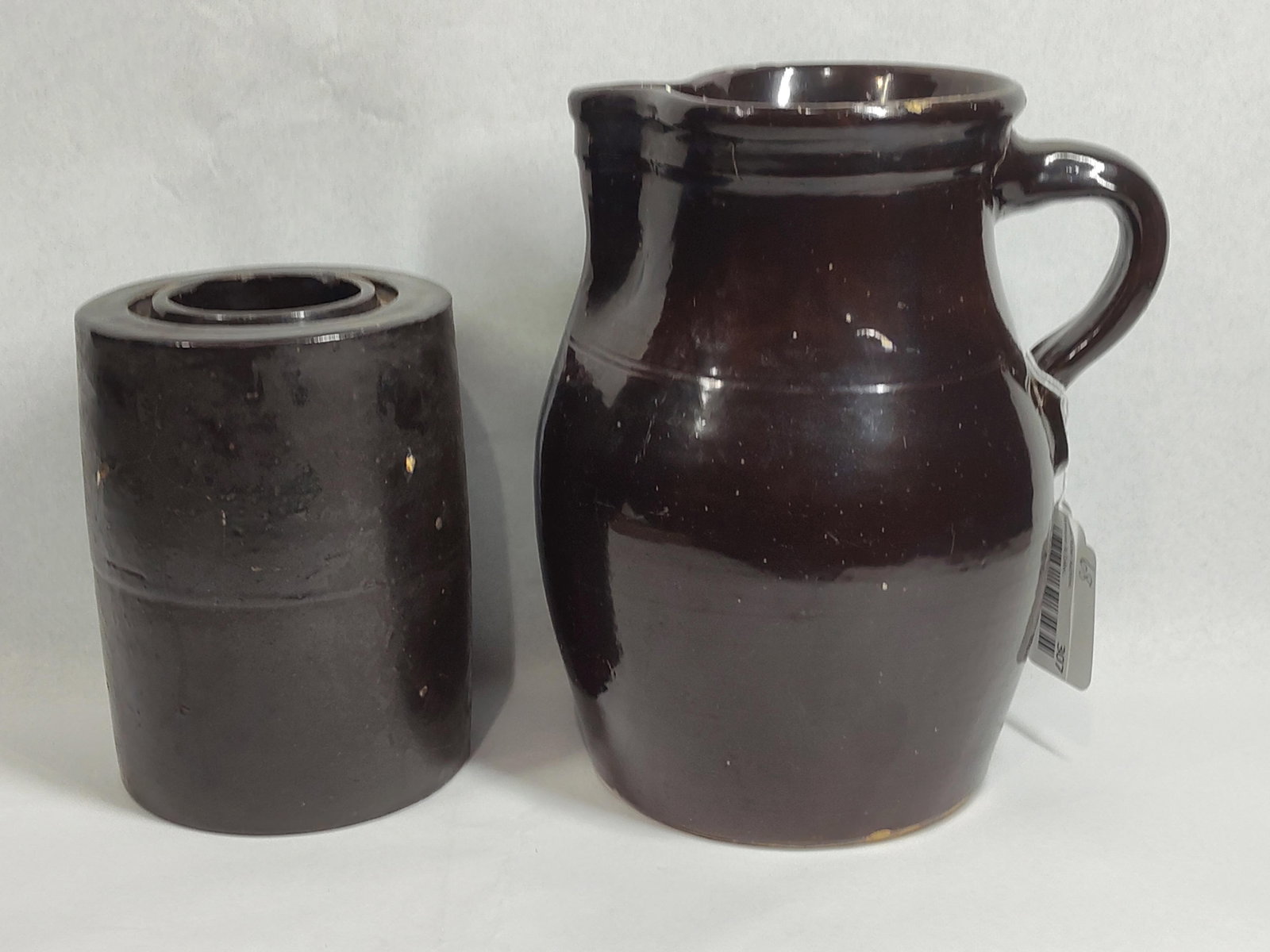 American Brown-Glazed Crock & Pitcher (1 of 7)