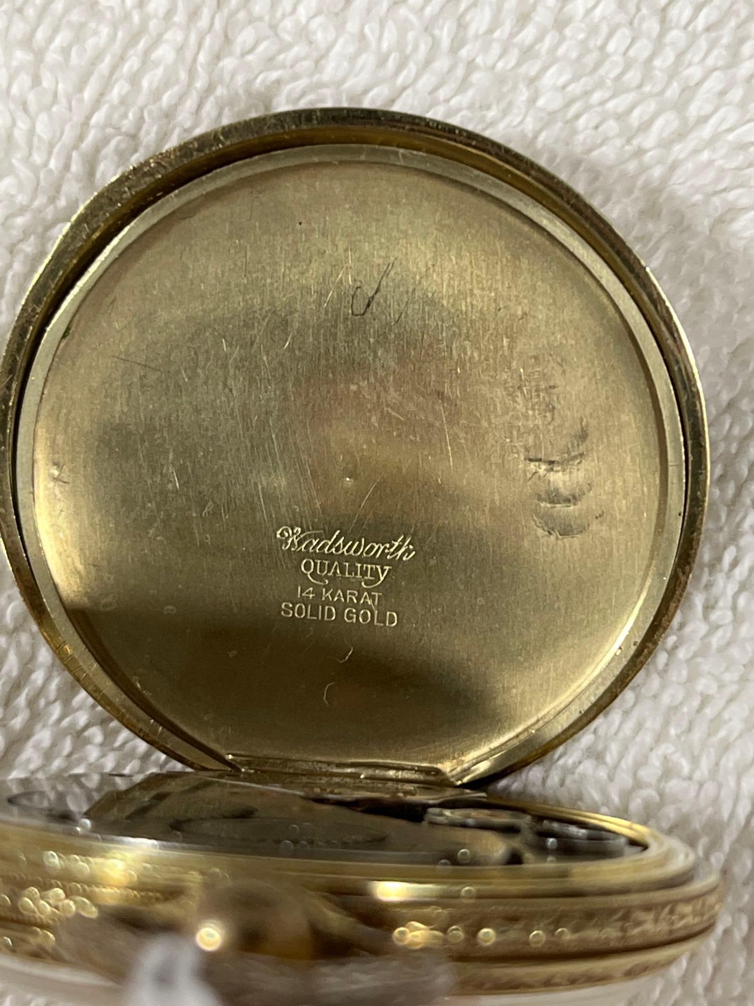 14 K Solid Gold Hamilton Pocket watch - 5