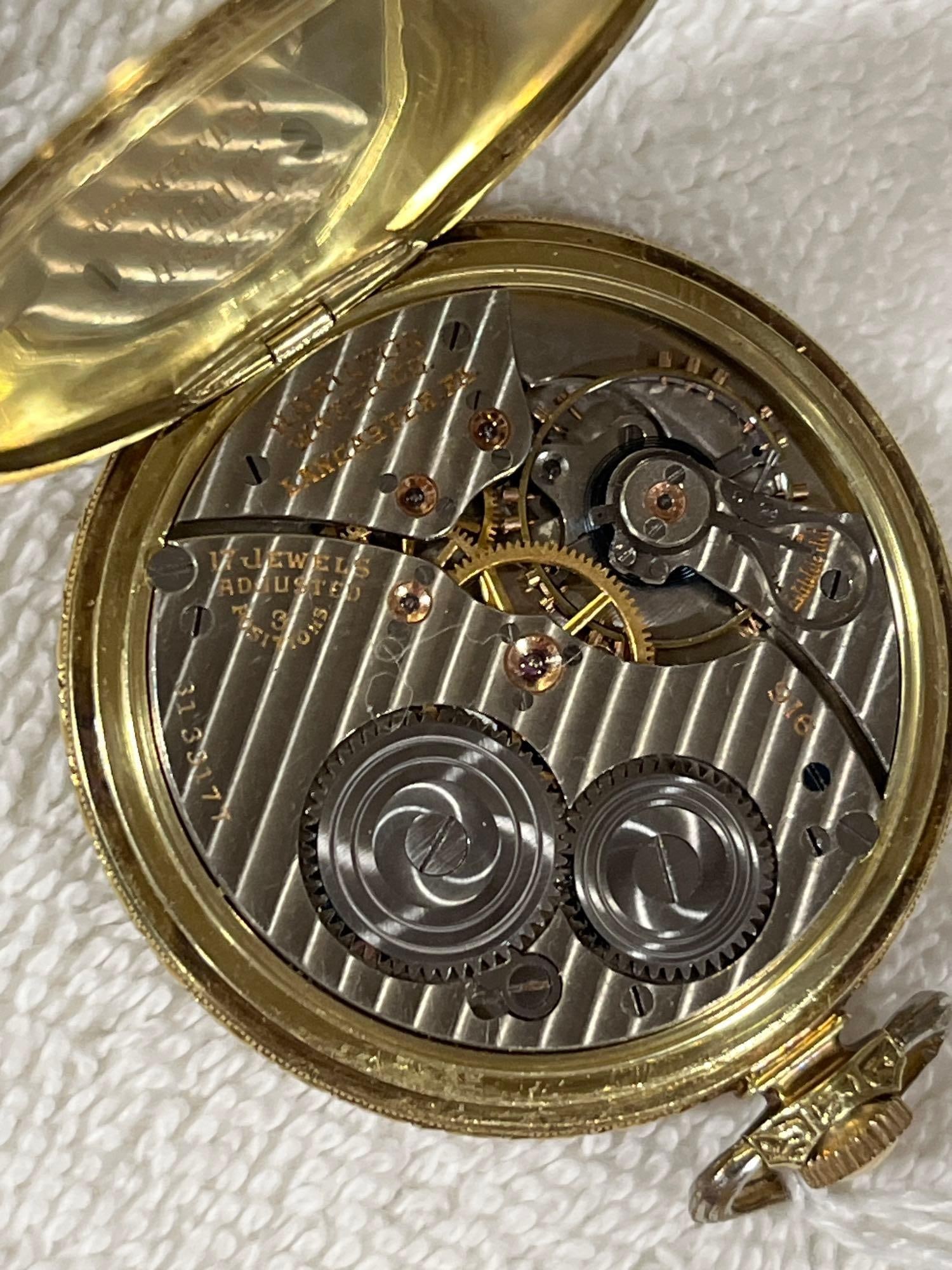14 K Solid Gold Hamilton Pocket watch - 6