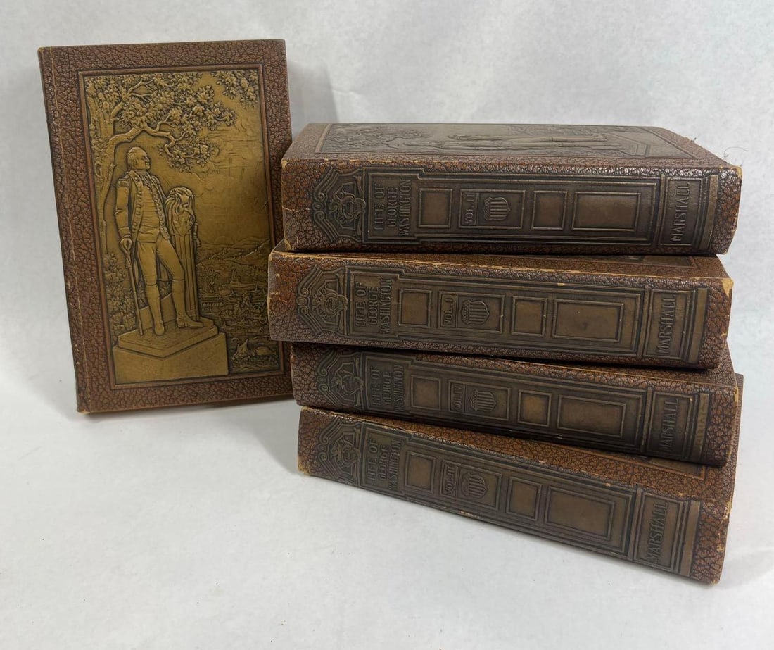 John Marshall, Life of Washington, 1926: A multi-volume set of "The Life of George Washington" by John Marshall, published in 1926 by The Citizens' Guild of Washington's Boyhood Home in Fredericksburg, VA. This set is