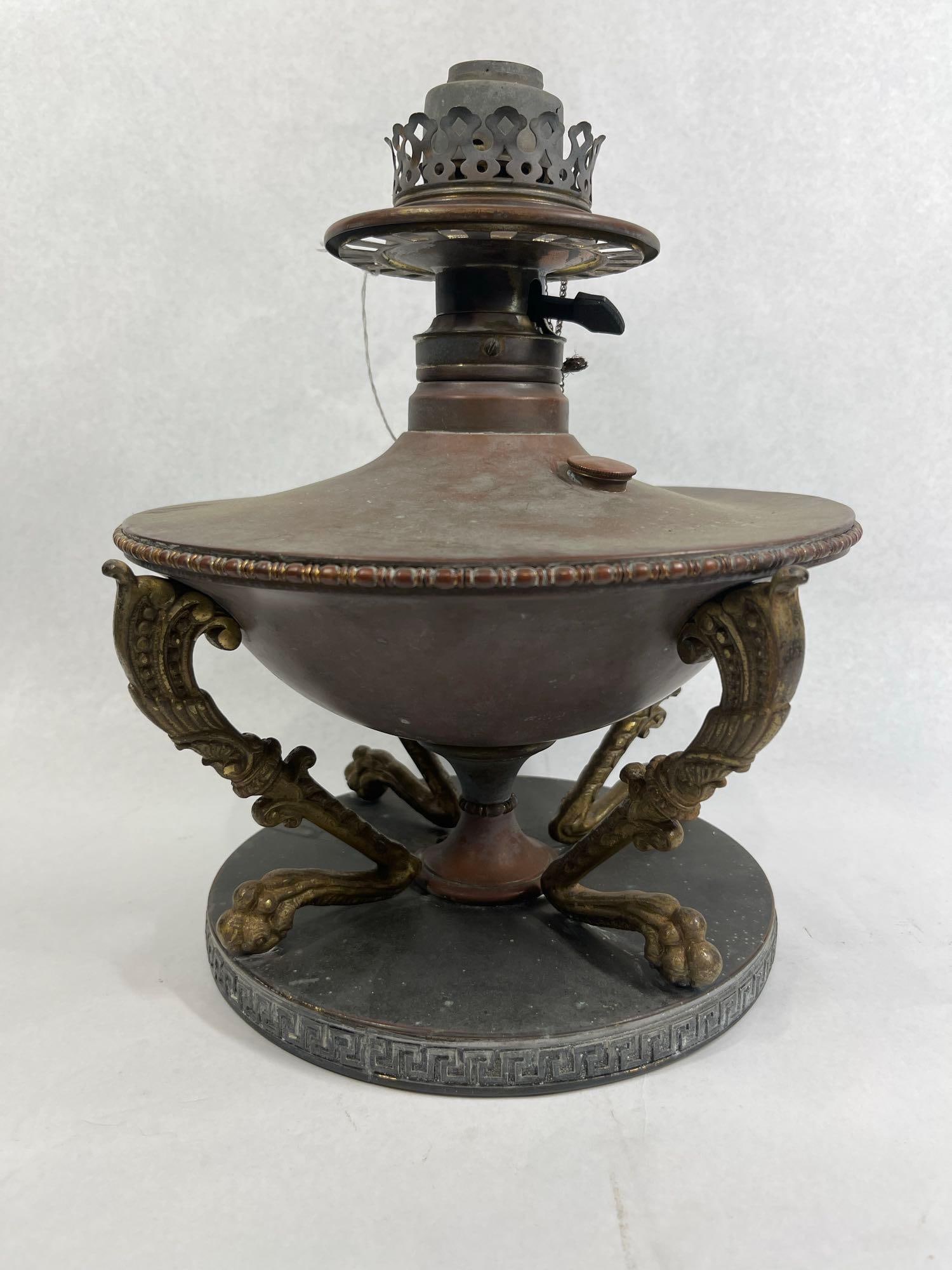 Neoclassical Copper & Brass Oil Lamp (1 of 5)