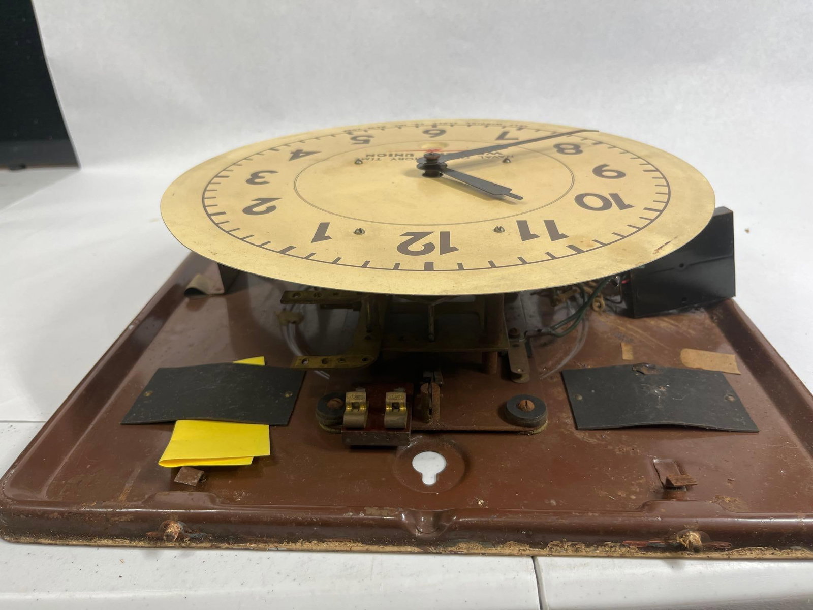 Western Union Self Winding Wall Clock - 3