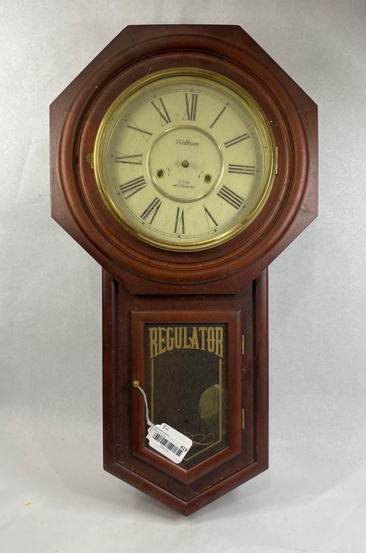 Waltham 31-Day Chime Regulator Clock (1 of 5)