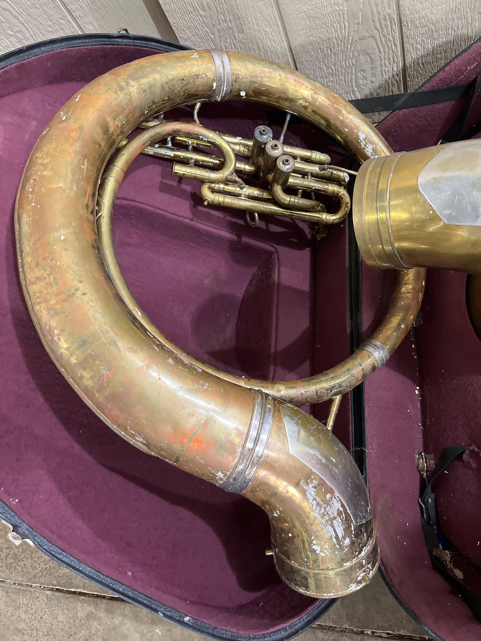 Brass 3-Piston Sousaphone w/ Case - 2