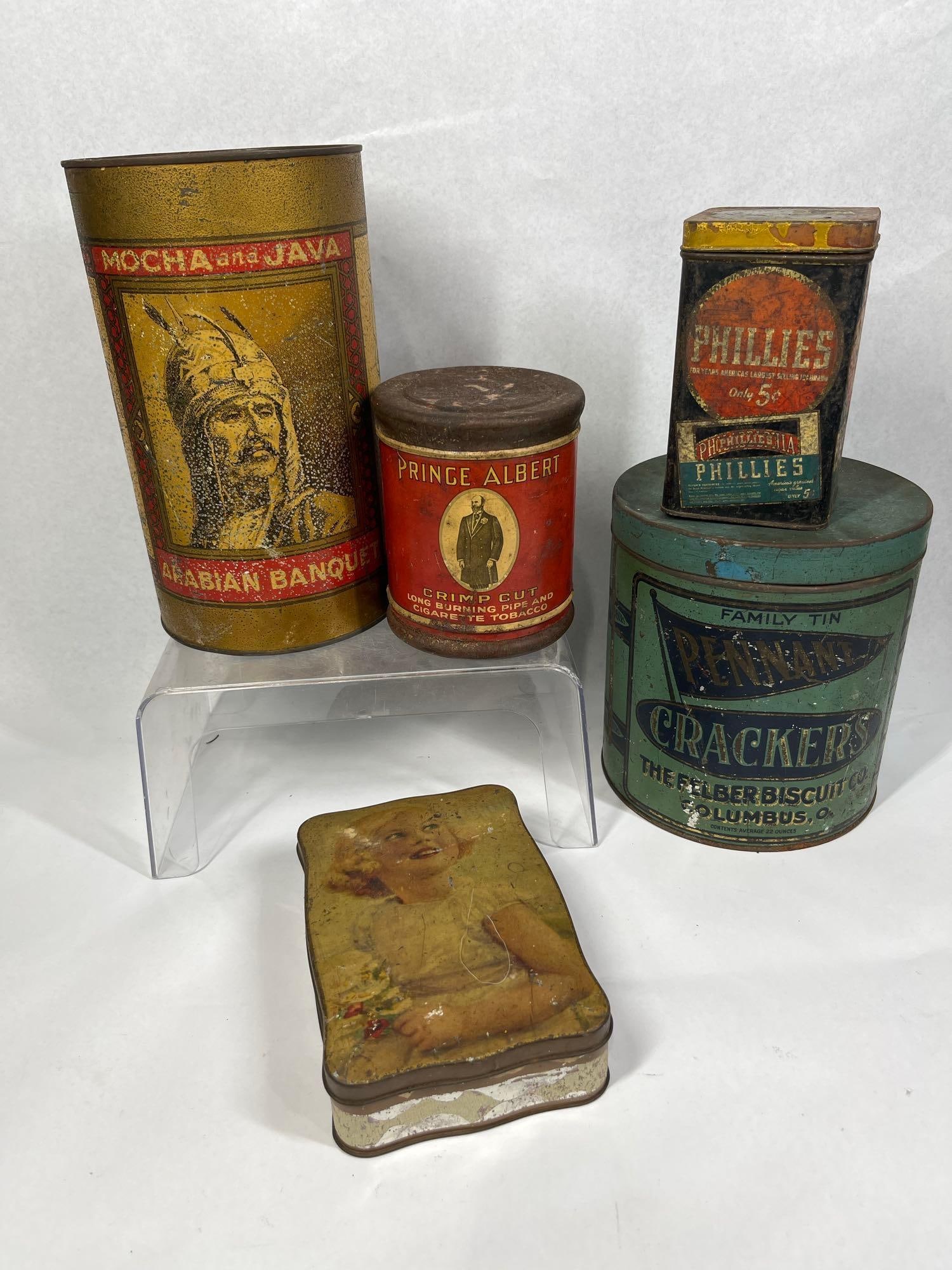 5 Advertising Tins: Coffee & (1 of 7)