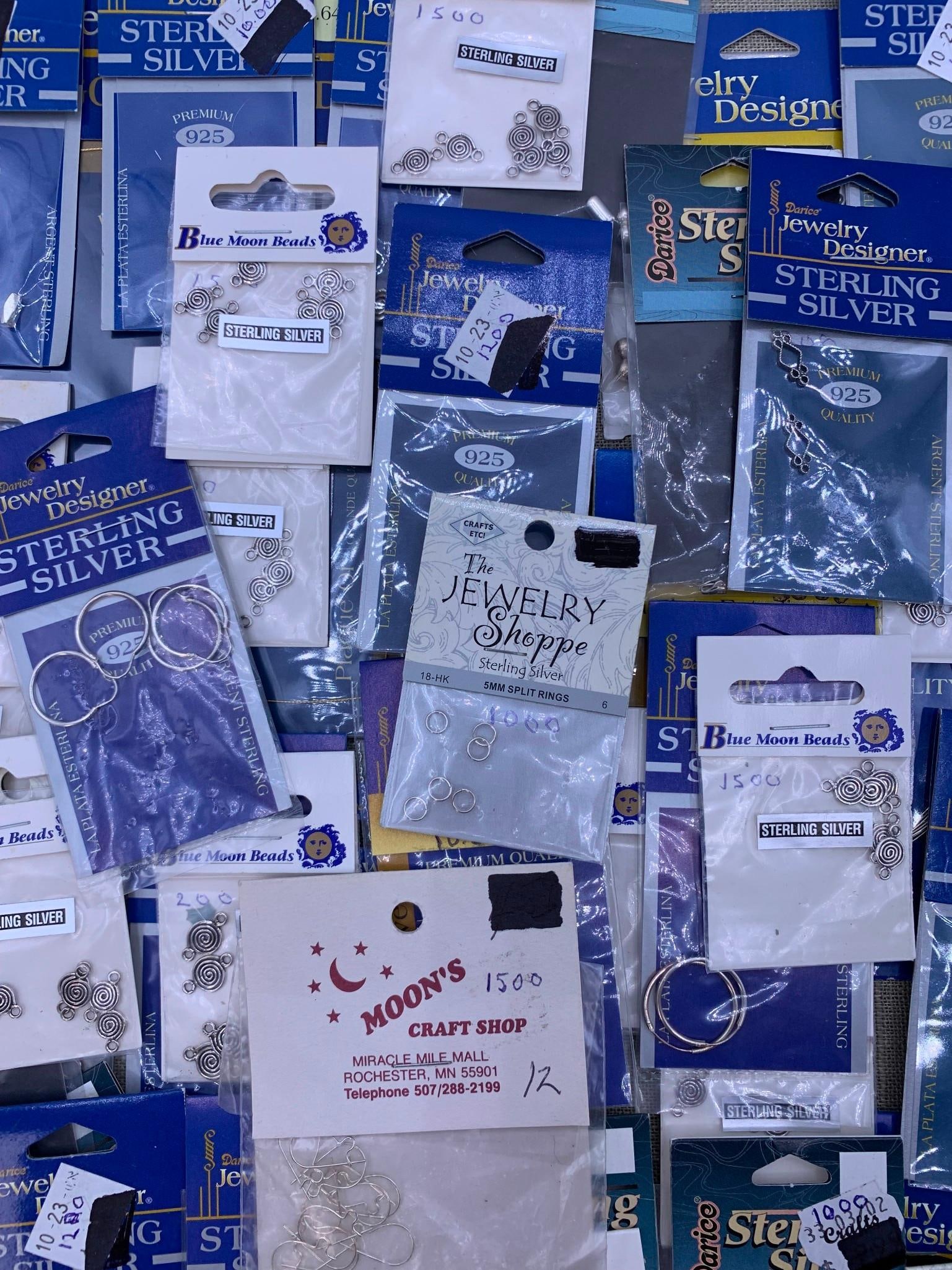 55 Packs NOS Sterling Silver & 14k Gold Plated High Quality Jewelry Making Findings (1 of 5)