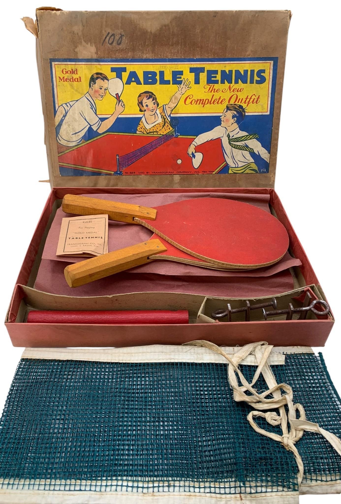 1930s Vintage Transogram Company New York Table Tennis Game in the Original Box (1 of 7)