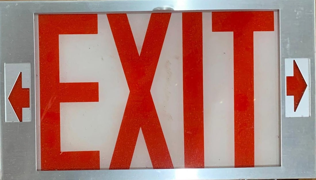Vintage New Old Stock Illuminated EXIT Sign in the Box (1 of 5)