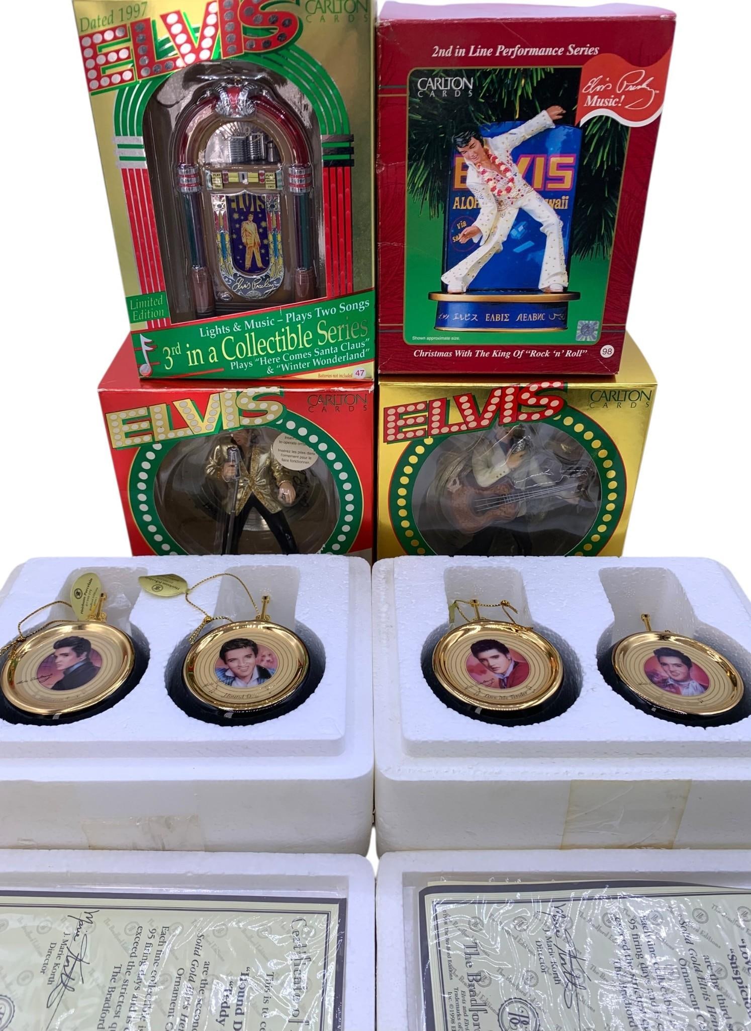 8 pc Vintage Elvis Presley Christmas Tree Ornaments with Boxes (1 of 8)