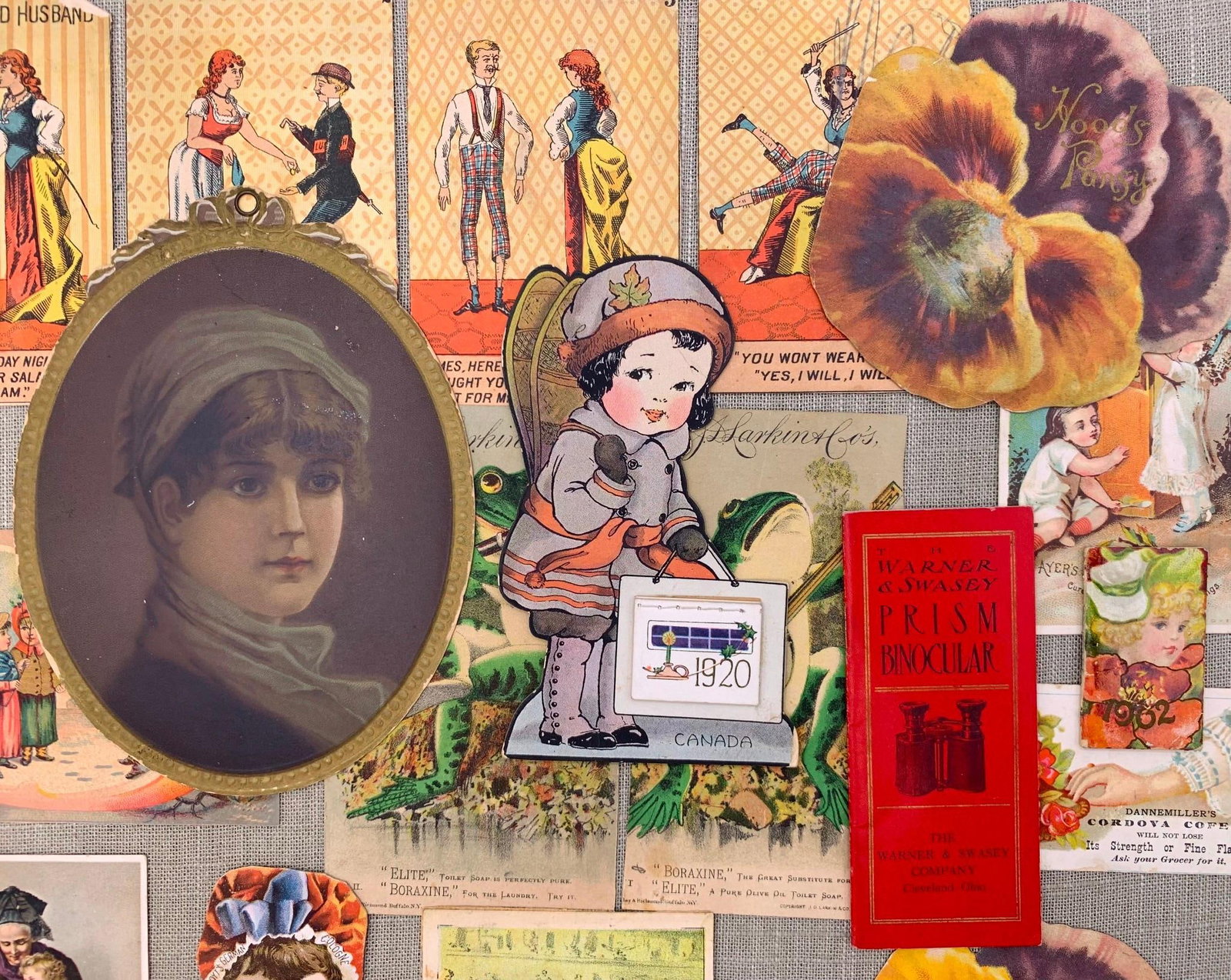 26 Victorian to 1920s Advertising Trading Cards, c1900 Newspaper, Hostetter's Almanac Remedies Books (1 of 20)