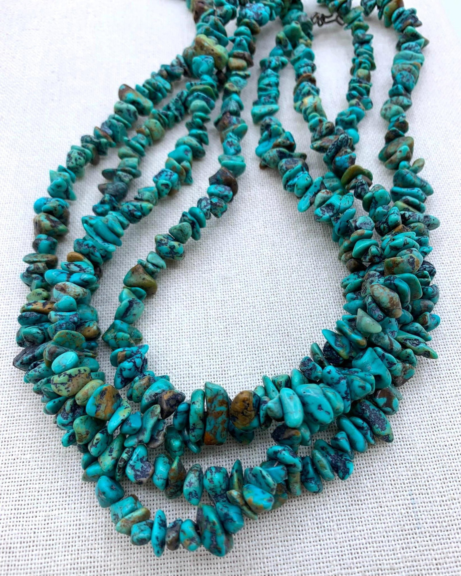 Outstanding 68" Single Length Necklace Strand of Tumbled Turquoise (1 of 7)