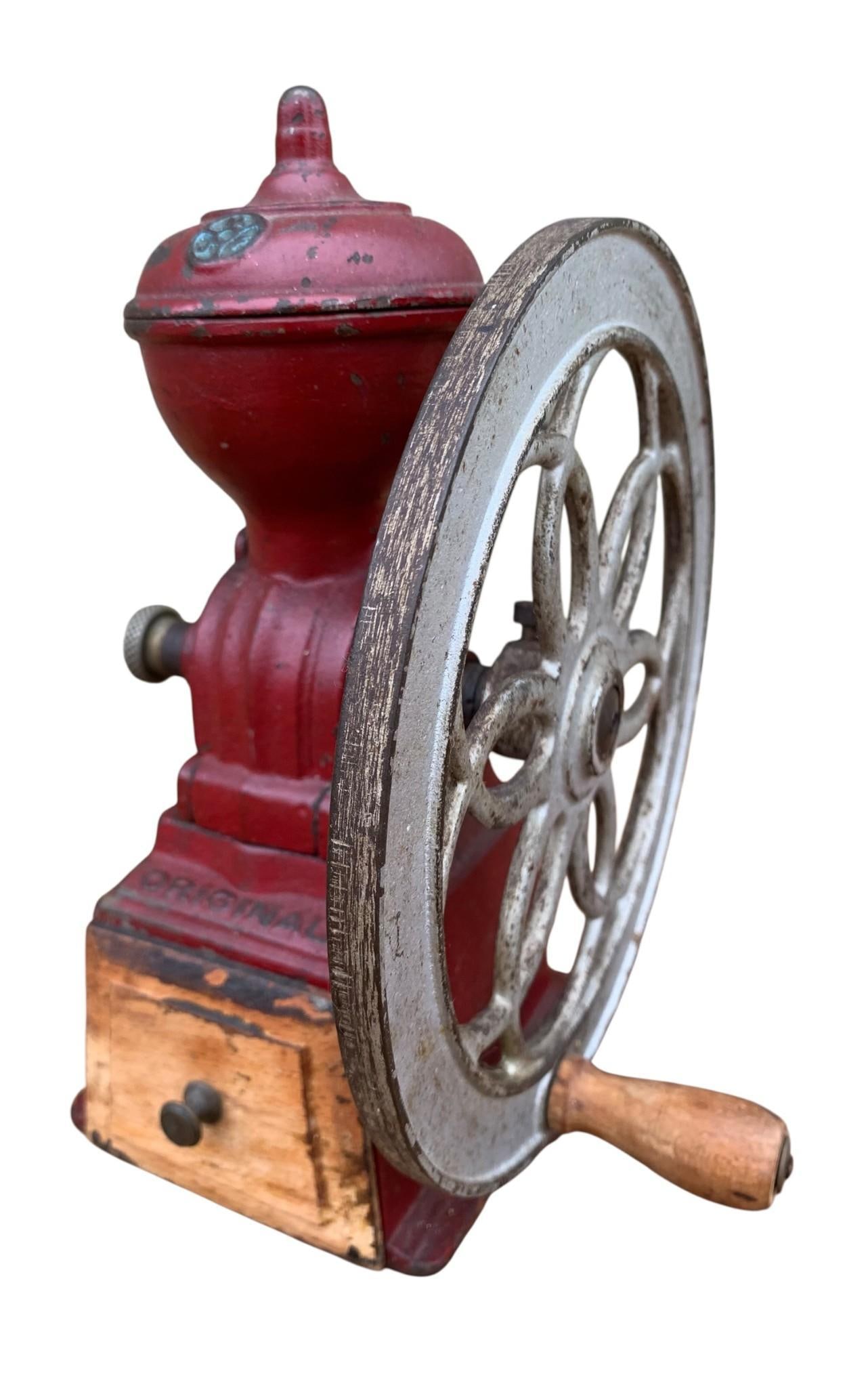 Antique Miniature Hand Crank Cast Iron Coffee Mill Grinder (1 of 9)