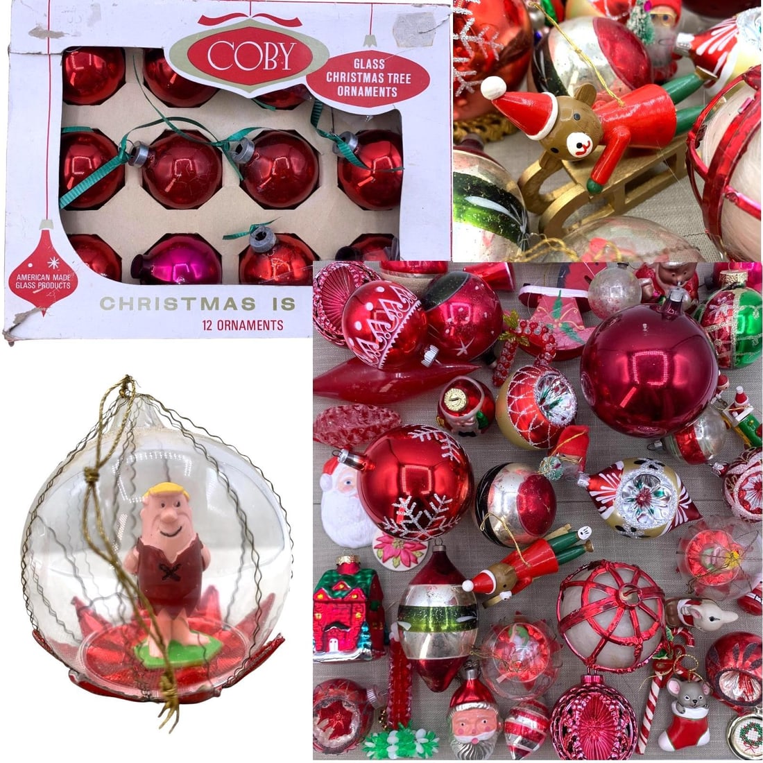 55 pc Vintage Christmas Tree Ornament Collection (1 of 18)