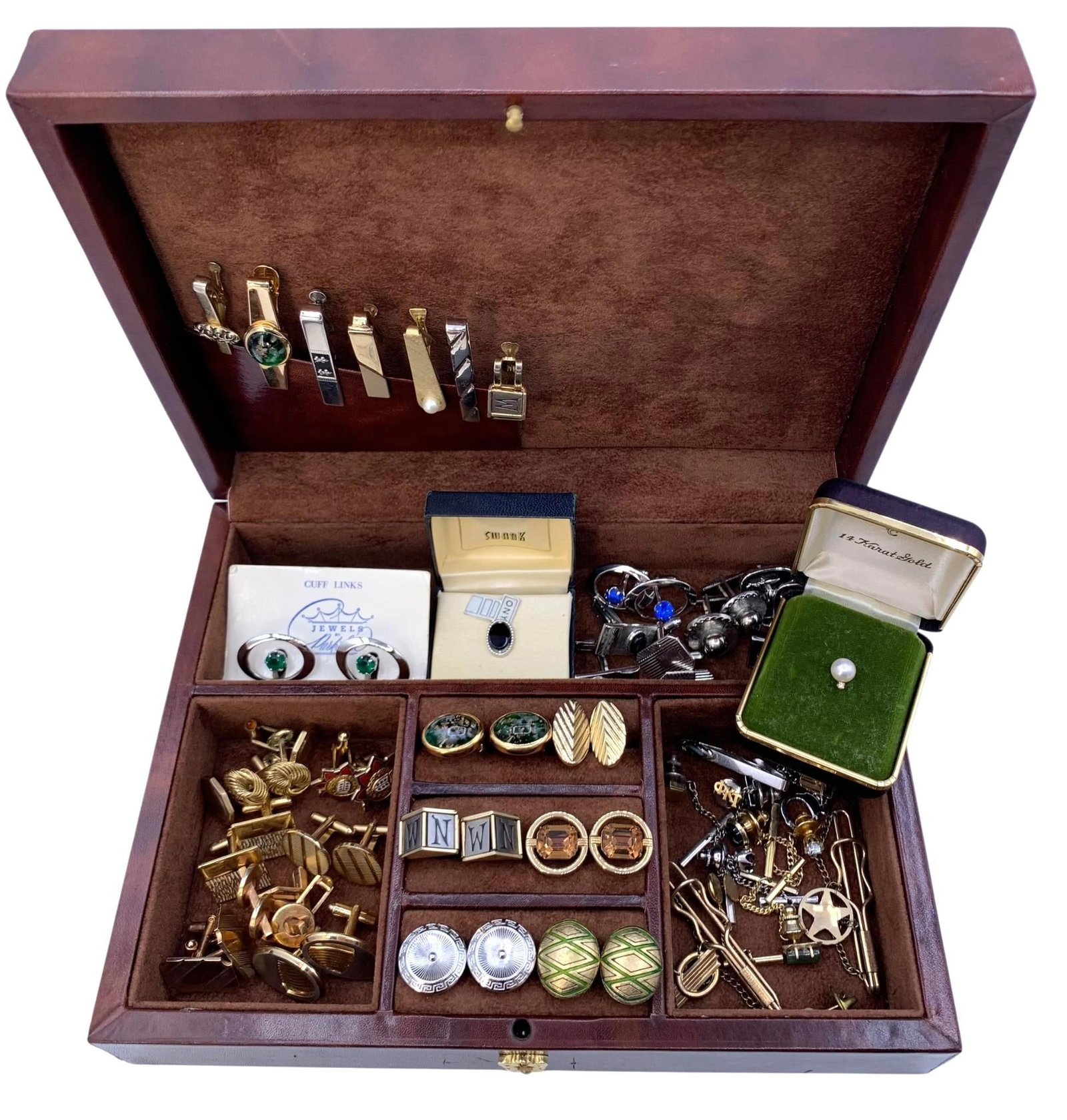 79 pc 14k Gold, Sterling, Swank, Park lane, Hickock, Anson, Hadley Cufflink, Tie Bar/Tack Collection (1 of 18)