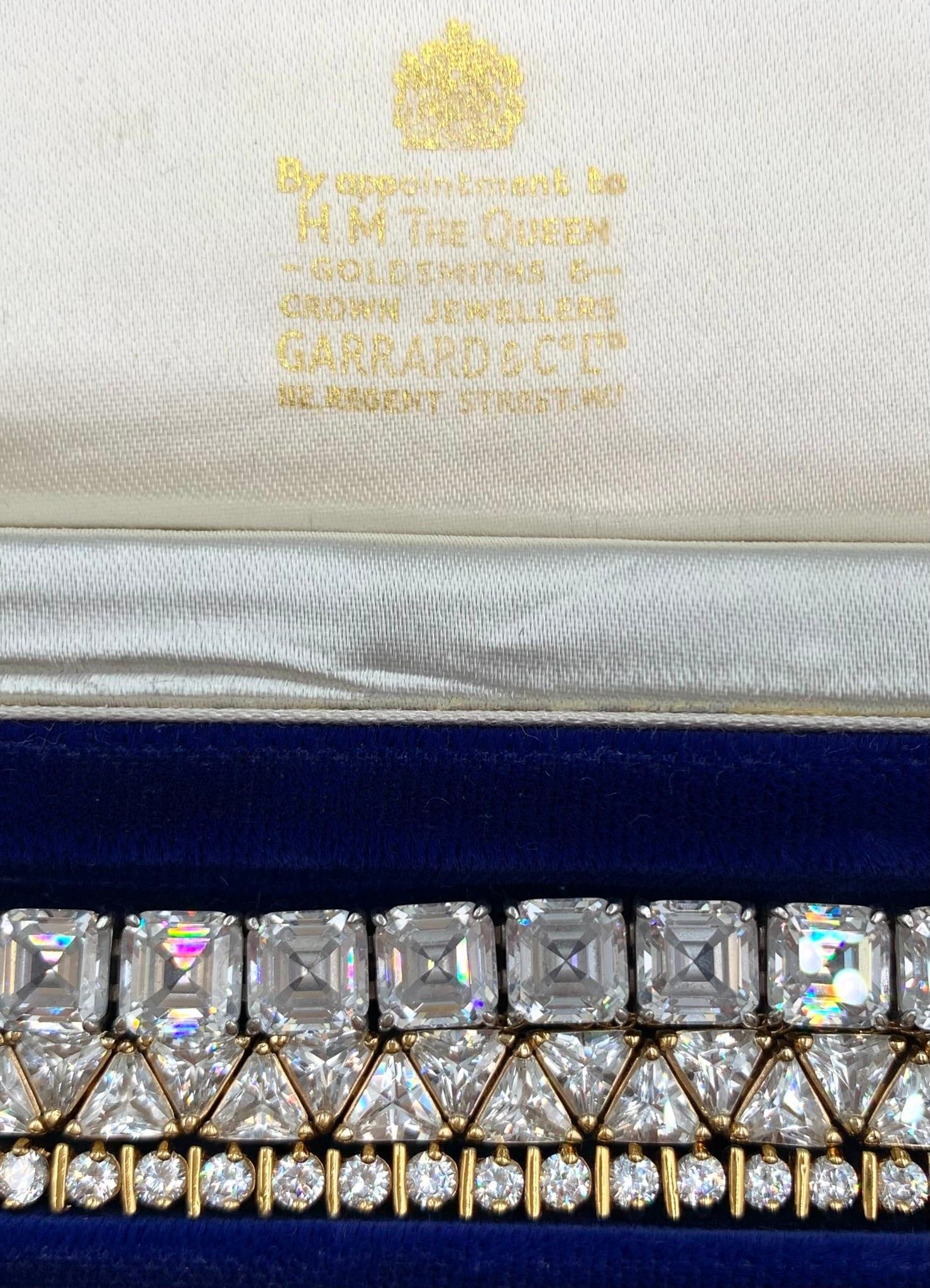 Her Majesty the Queen Vintage Bracelet Jewel Box with 3 Opulent Sterling Silver Tennis Bracelets (1 of 10)