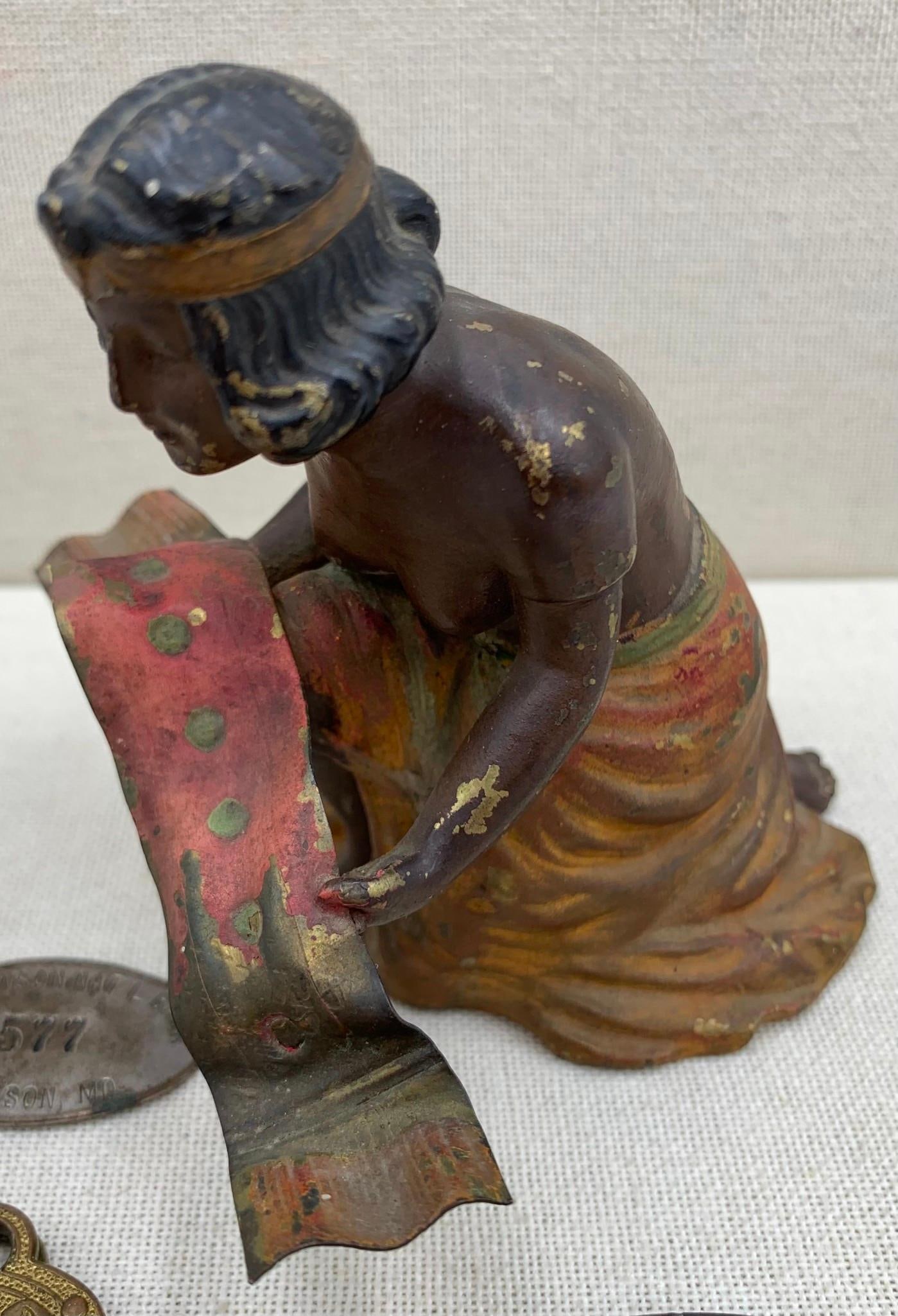 Antique Franz Bergman Style Bronze, Russian Lacquer, 1906 Pressed Indian Penny Curiosities Lot - 2
