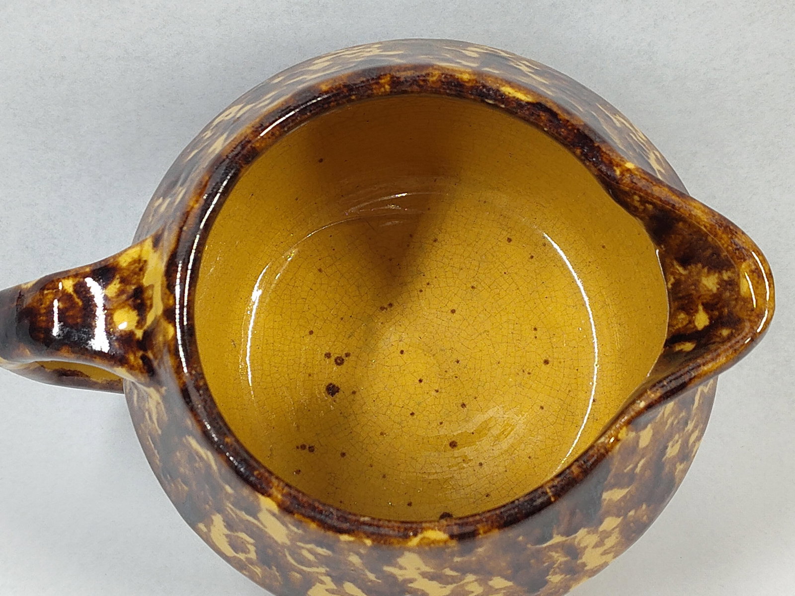 Rockingham Glaze Yellowware Pitcher - 3