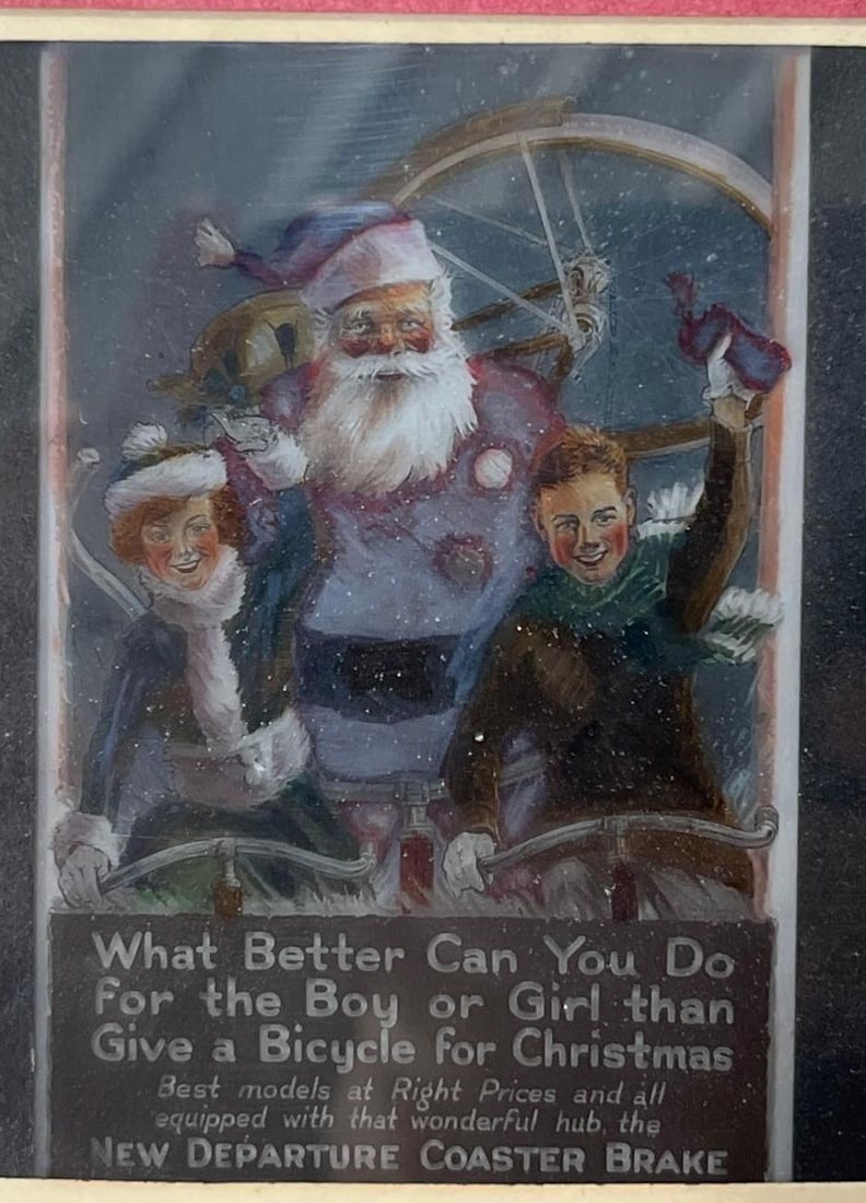 22 New Departure Magic Lantern Slides: This lot contains a collection of approximately 22 vintage magic lantern glass slides produced for the promotional use of the New Departure Coaster Brake company, dating from the early 20th century, c
