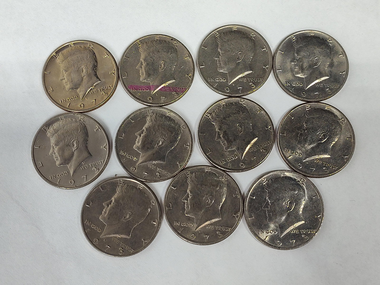 A Group of US 1973 Kennedy Half Dollars (1 of 2)
