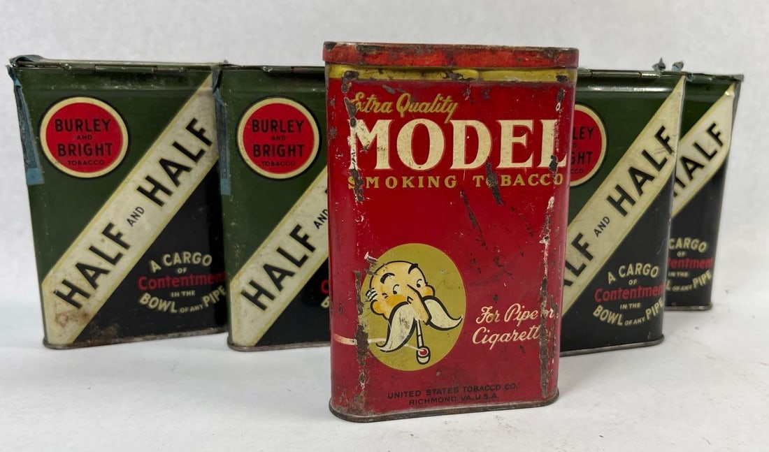 5 Vtg Half & Half & Model Tobacco Tins (1 of 7)