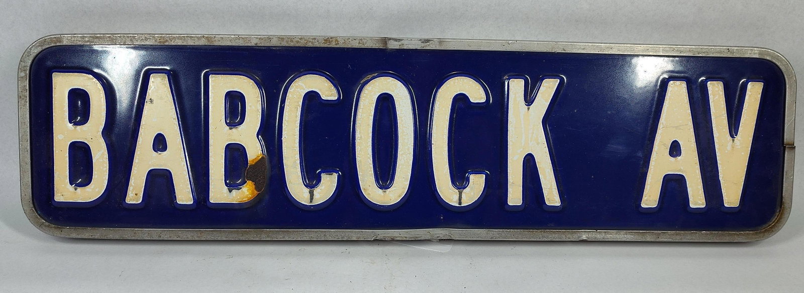 Babcock Av Porcelain Enamel Street Sign (1 of 4)