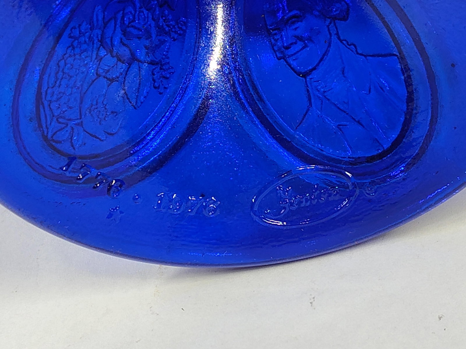 Fenton Jefferson Cobalt Covered Compote - 11