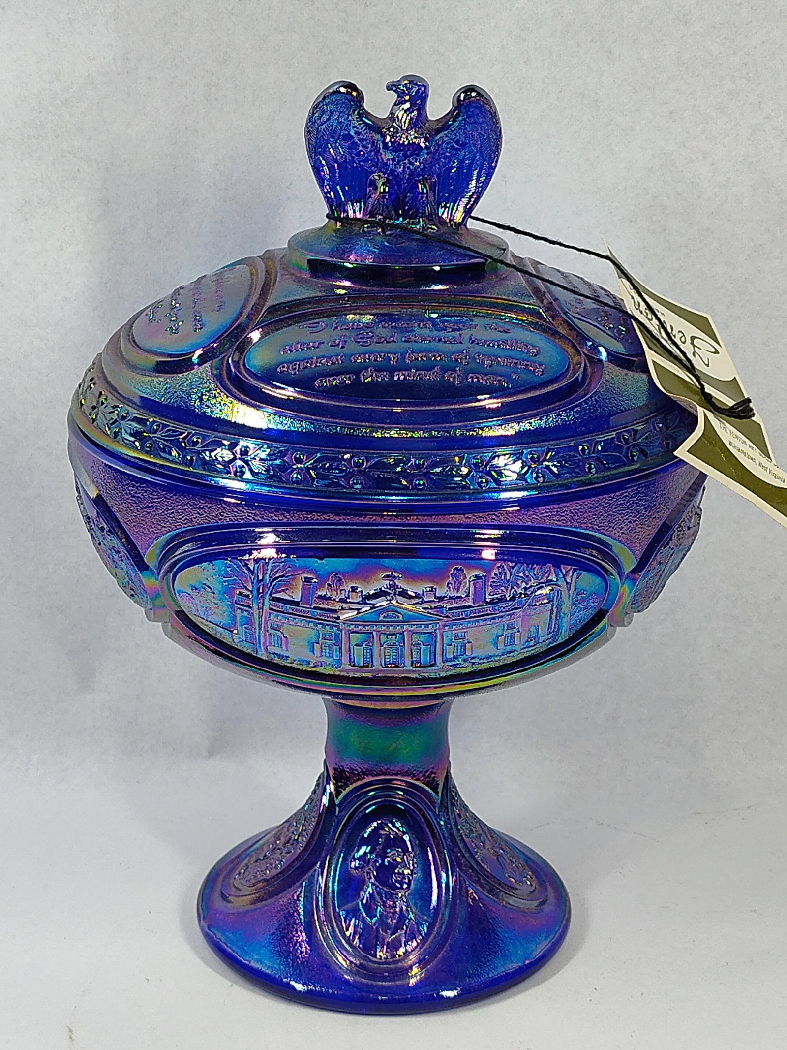Fenton Jefferson Cobalt Covered Compote (1 of 11)