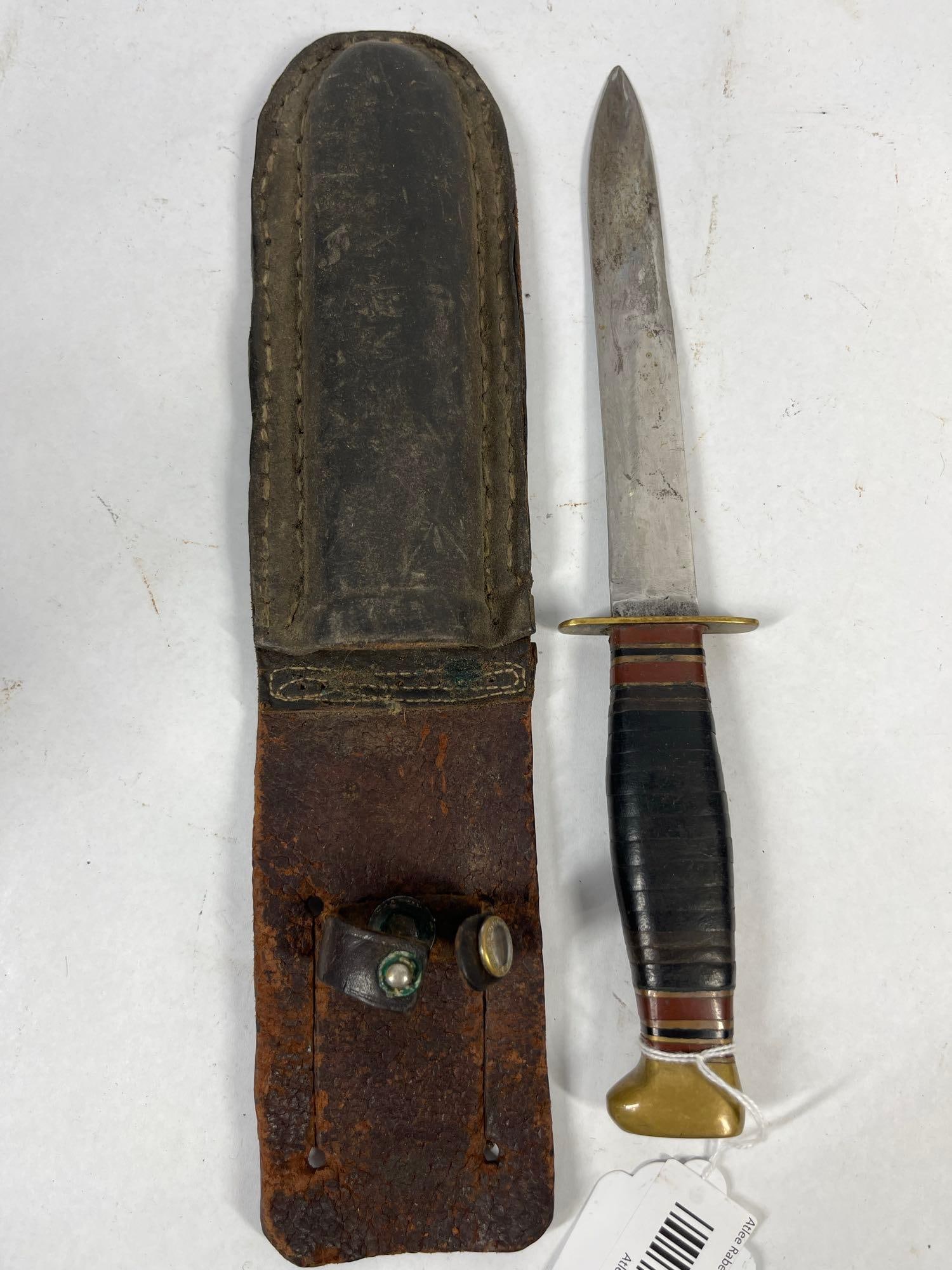 WWII Fixed Blade Knife & Scovill Sheath (1 of 5)