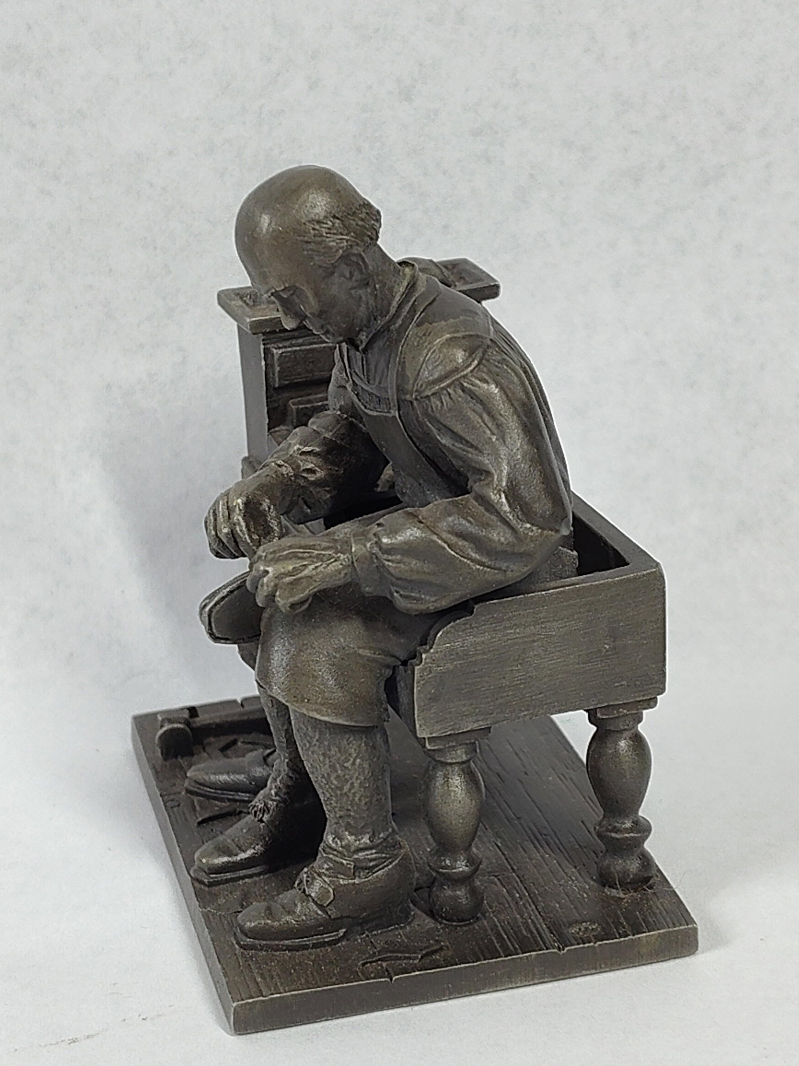 Franklin Mint Pewter Printer/Shoemaker - 5