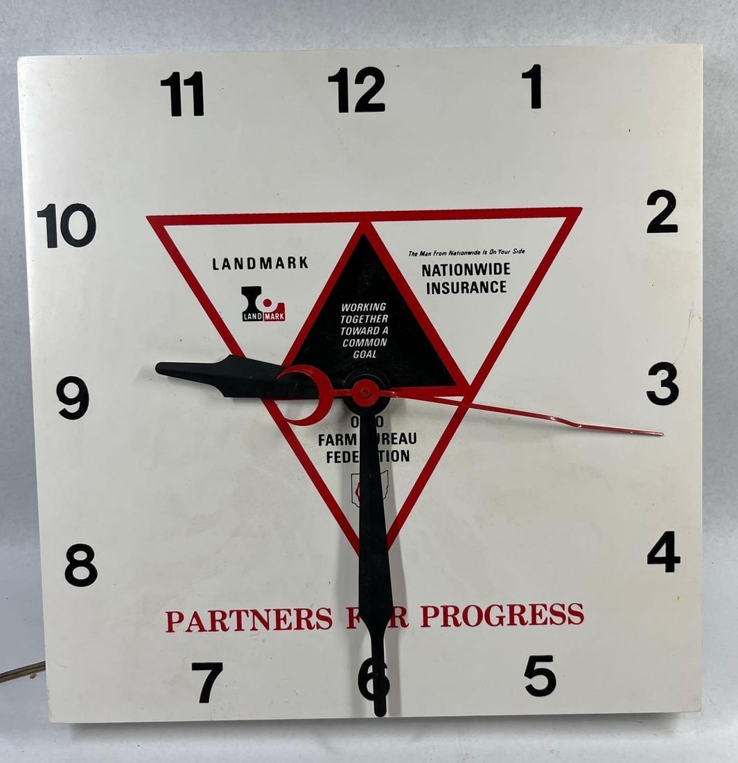 Vtg Landmark & Nationwide Wall Clock (1 of 4)
