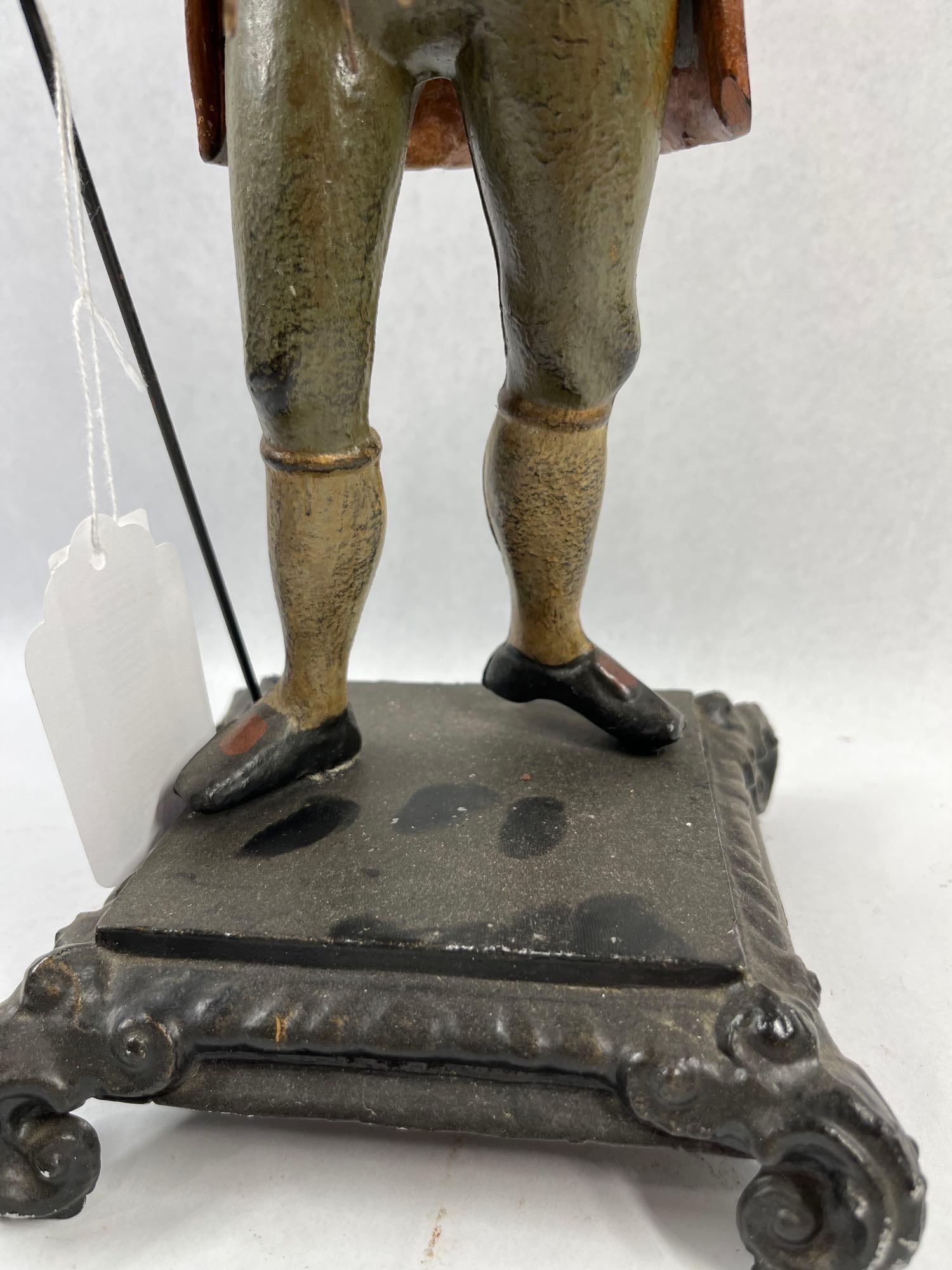 Cast Iron Blinking Eye Peddler Clock - 4