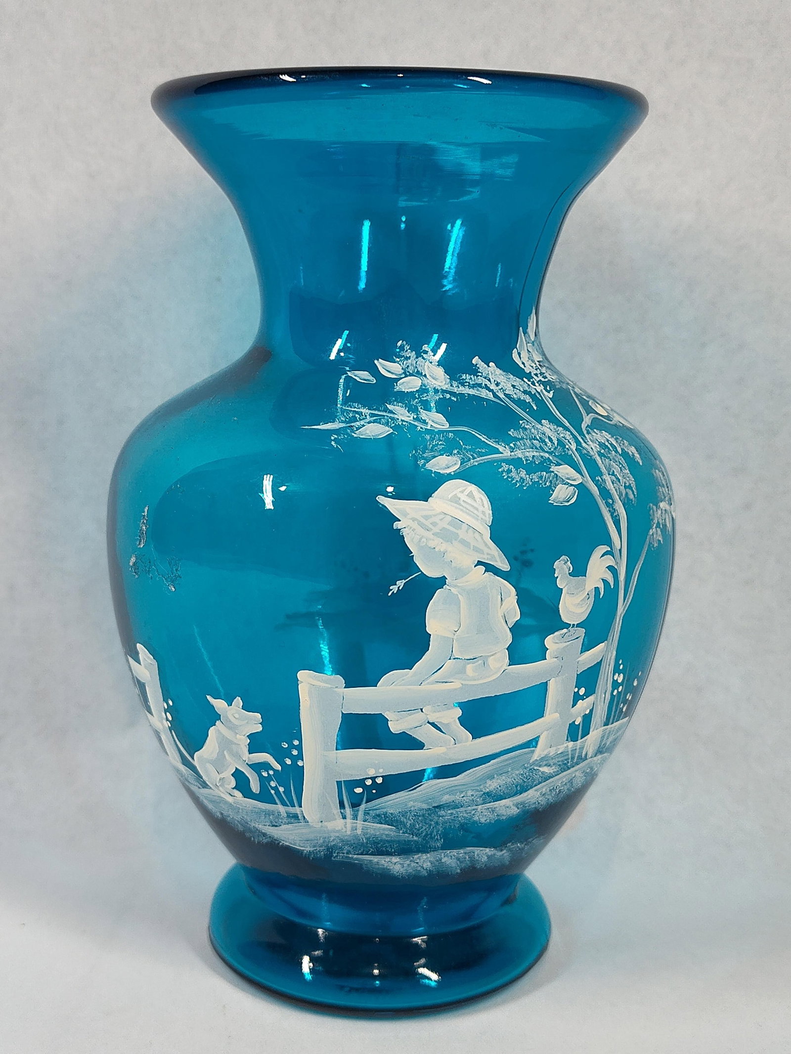 Fenton Pat Lauderman Mary Gregory Vase (1 of 6)