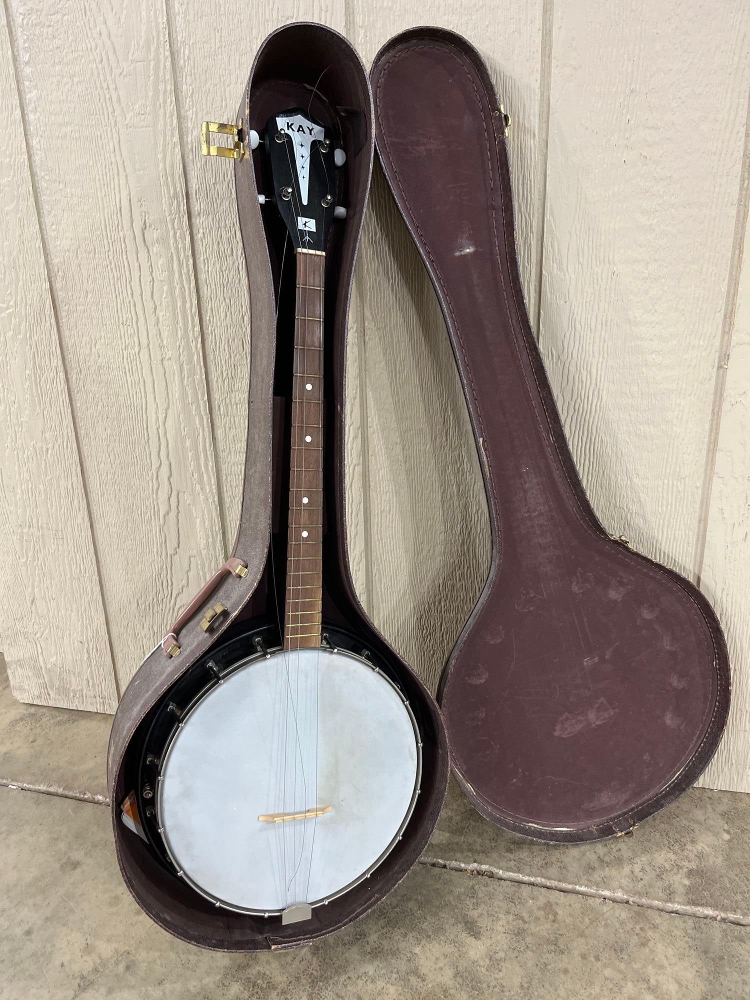 Kay 4-String Tenor Banjo w/ Case & Book (1 of 8)