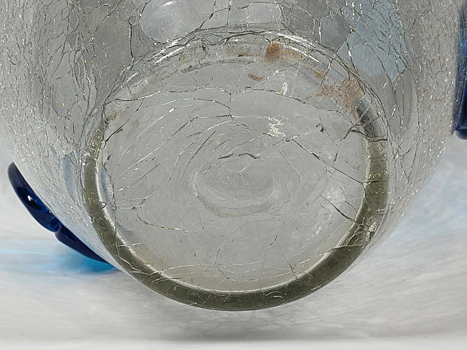 Attributed Blenko Crackle Prunt Vase - 5
