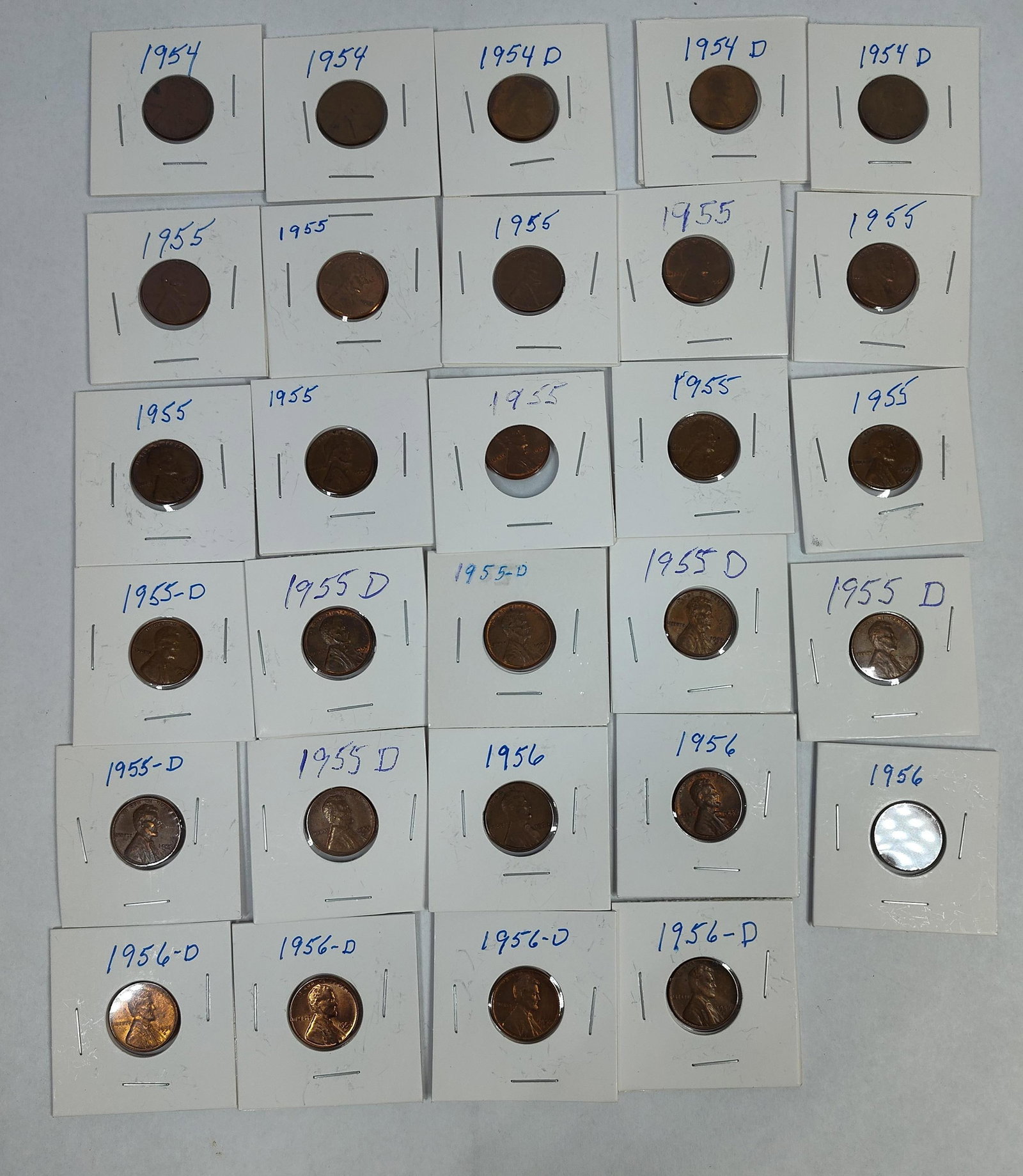 US Lincoln Wheat Cents, 1954-1956 (1 of 5)