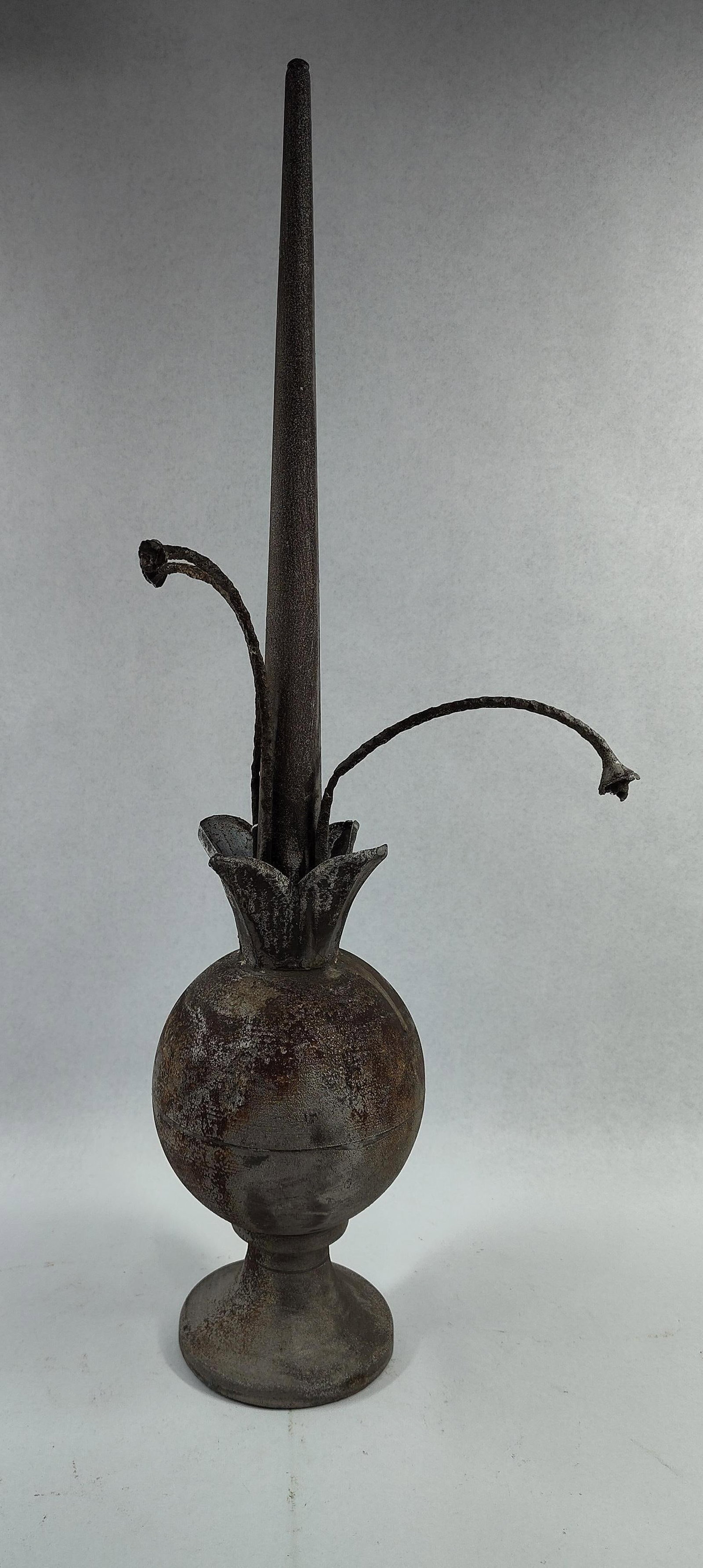 Distressed Iron Architectural Finial (1 of 4)