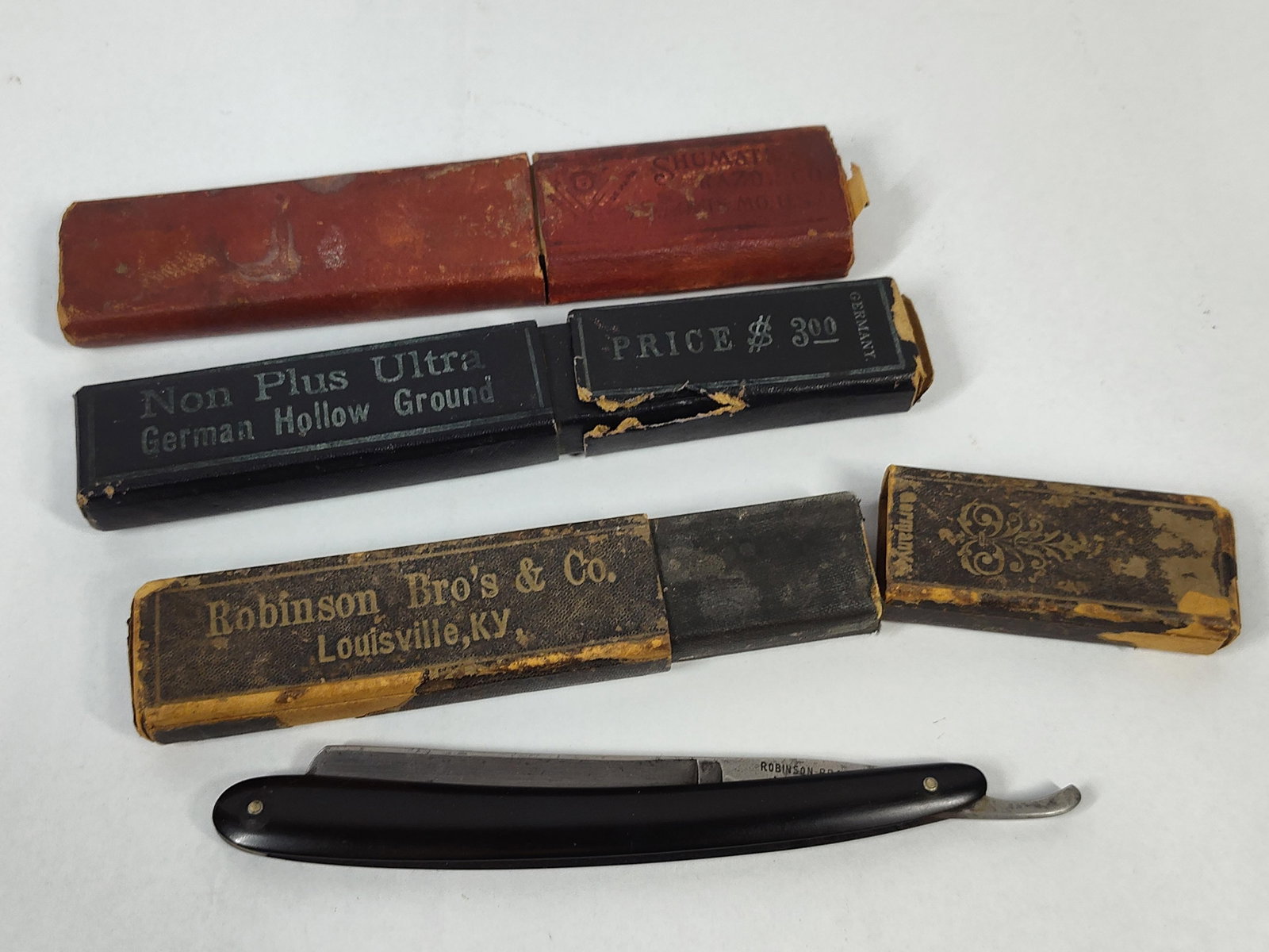 3 Vtg Robinson & Yankee Straight Razors (1 of 8)