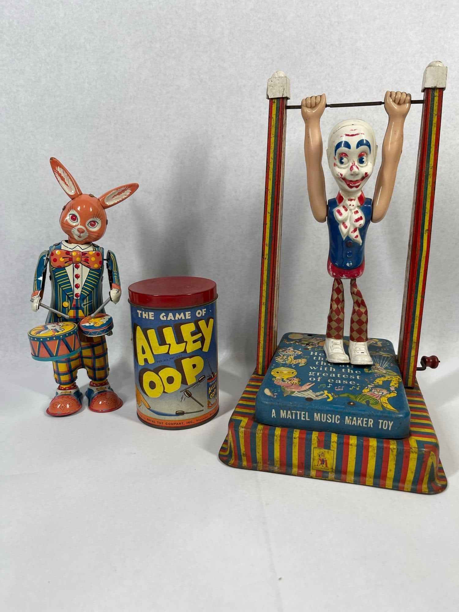 TK Rabbit Drummer, Mattel Clown & Game (1 of 9)