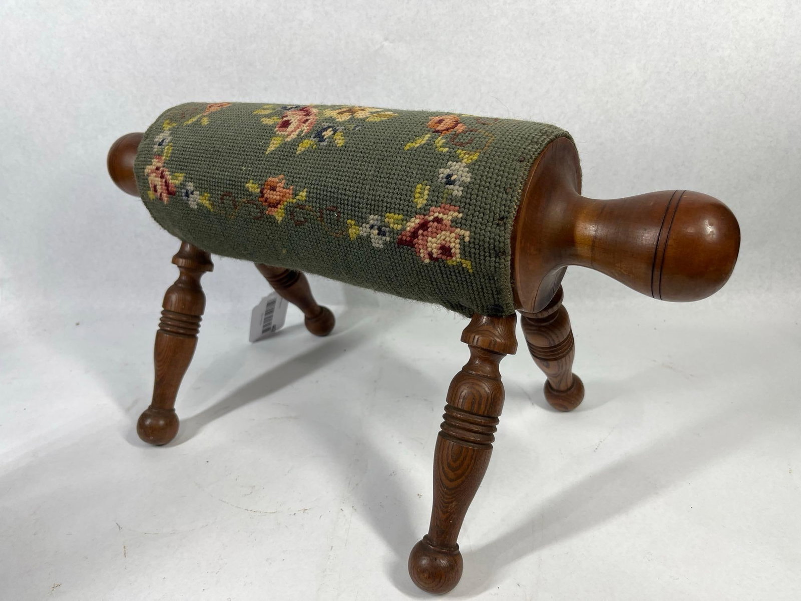 Victorian Style Needlepoint Gout Stool (1 of 4)