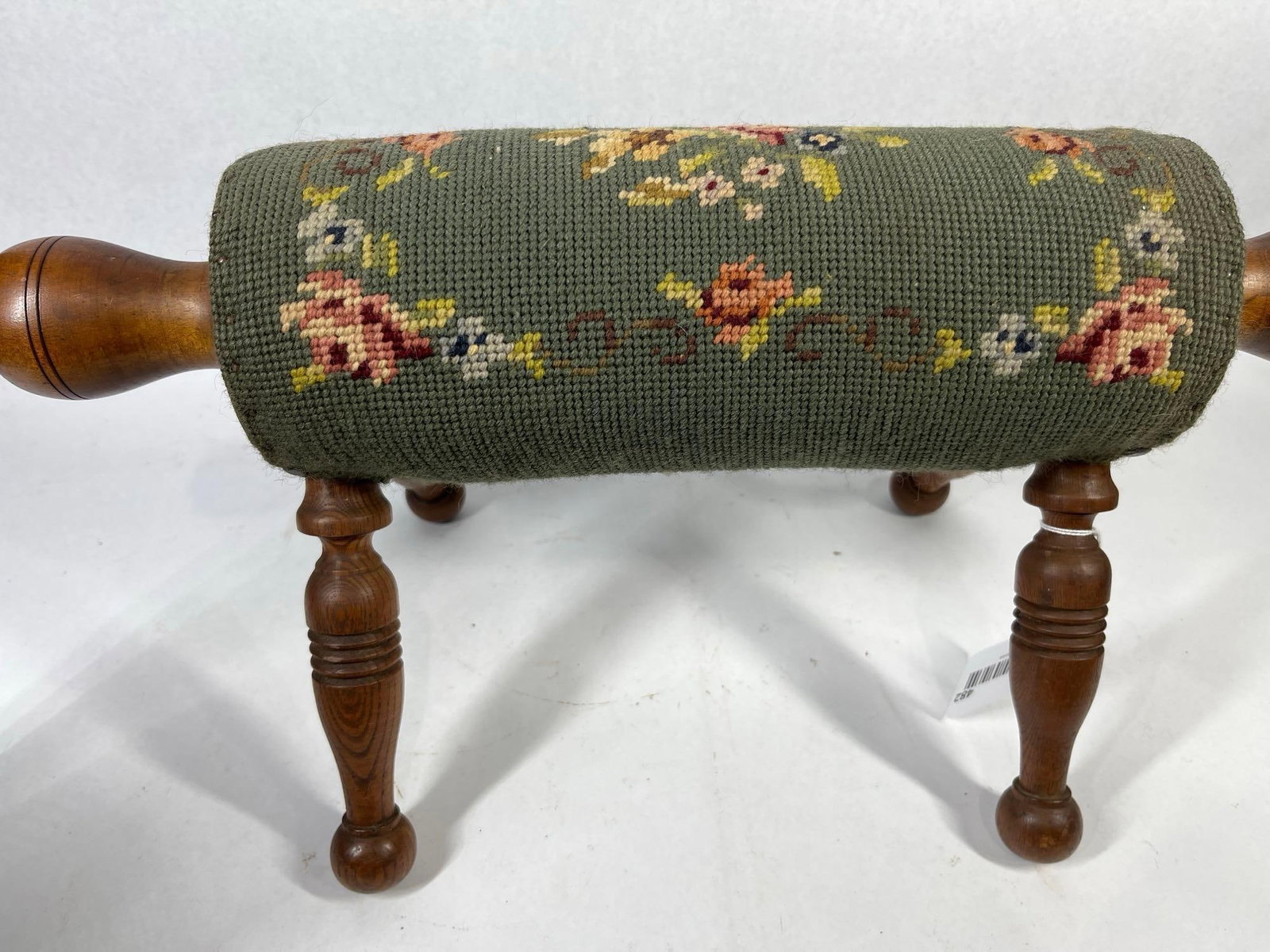 Victorian Style Needlepoint Gout Stool - 3