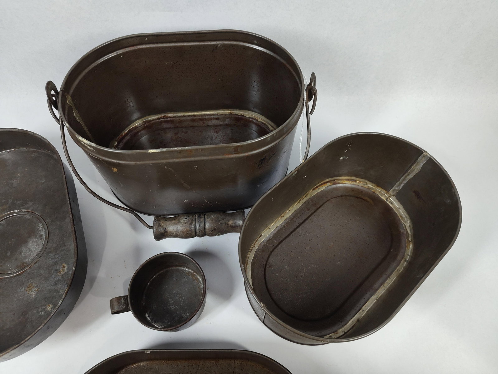 5-Pc Stackable Metal Miner's Lunch Pail - 3
