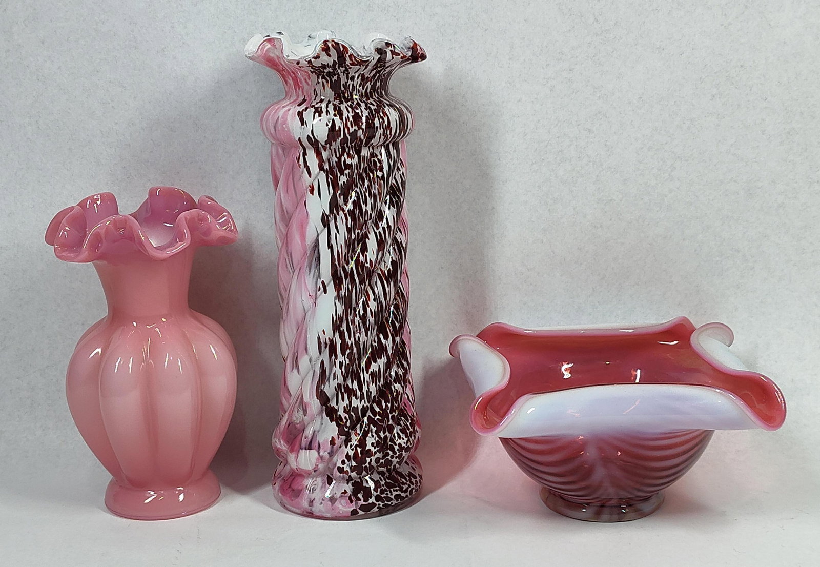 Fenton Attrib. Pink & Cranberry Glass (1 of 10)