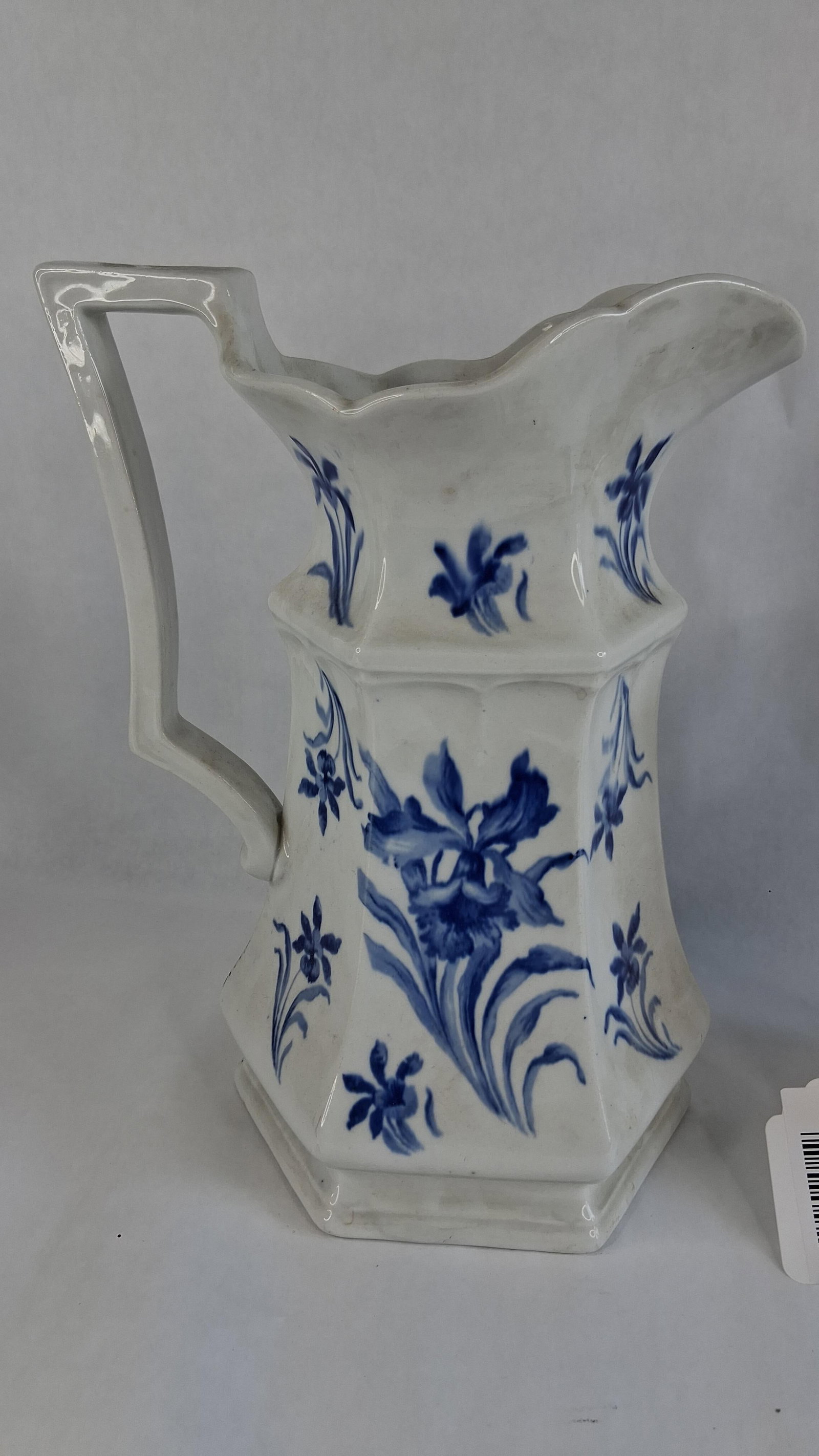 Wheeling Pottery Flow Blue Pitcher Pair - 3